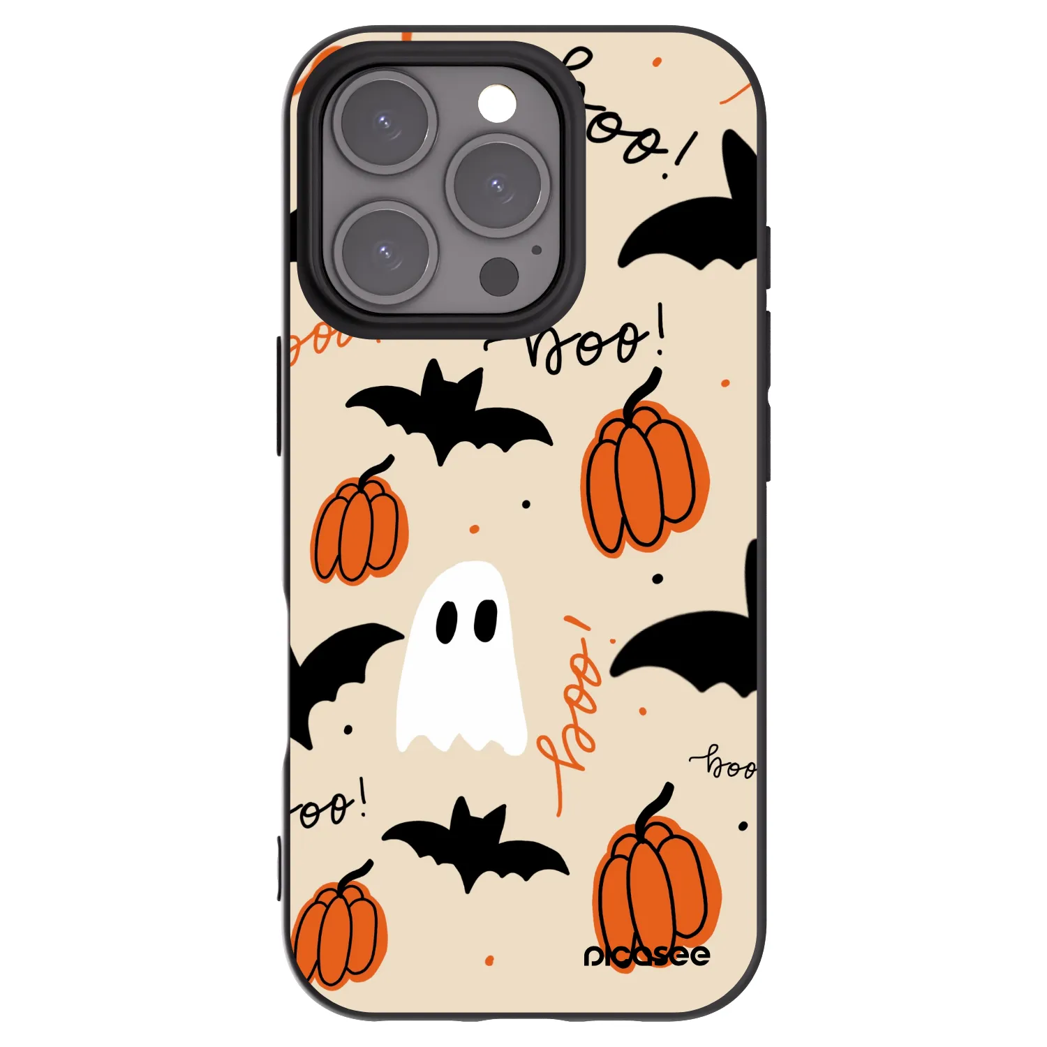 Picasee husă neagră din silicon pentru Apple iPhone 16 Pro - Halloween 26