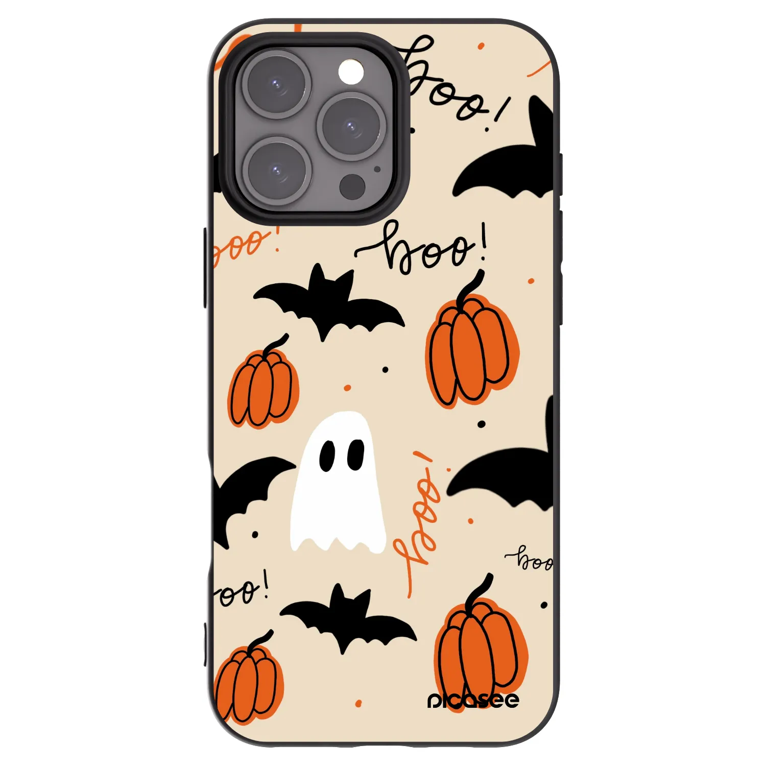 Picasee husă neagră din silicon pentru Apple iPhone 16 Pro Max - Halloween 26