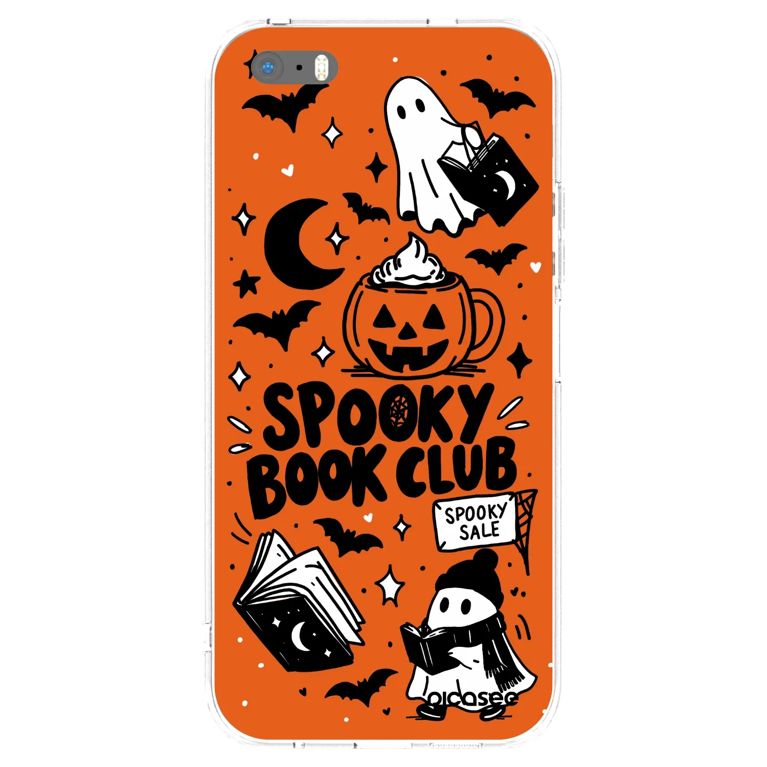 Picasee husă transparentă din silicon pentru Apple iPhone 5/5S/SE - Spooky book club