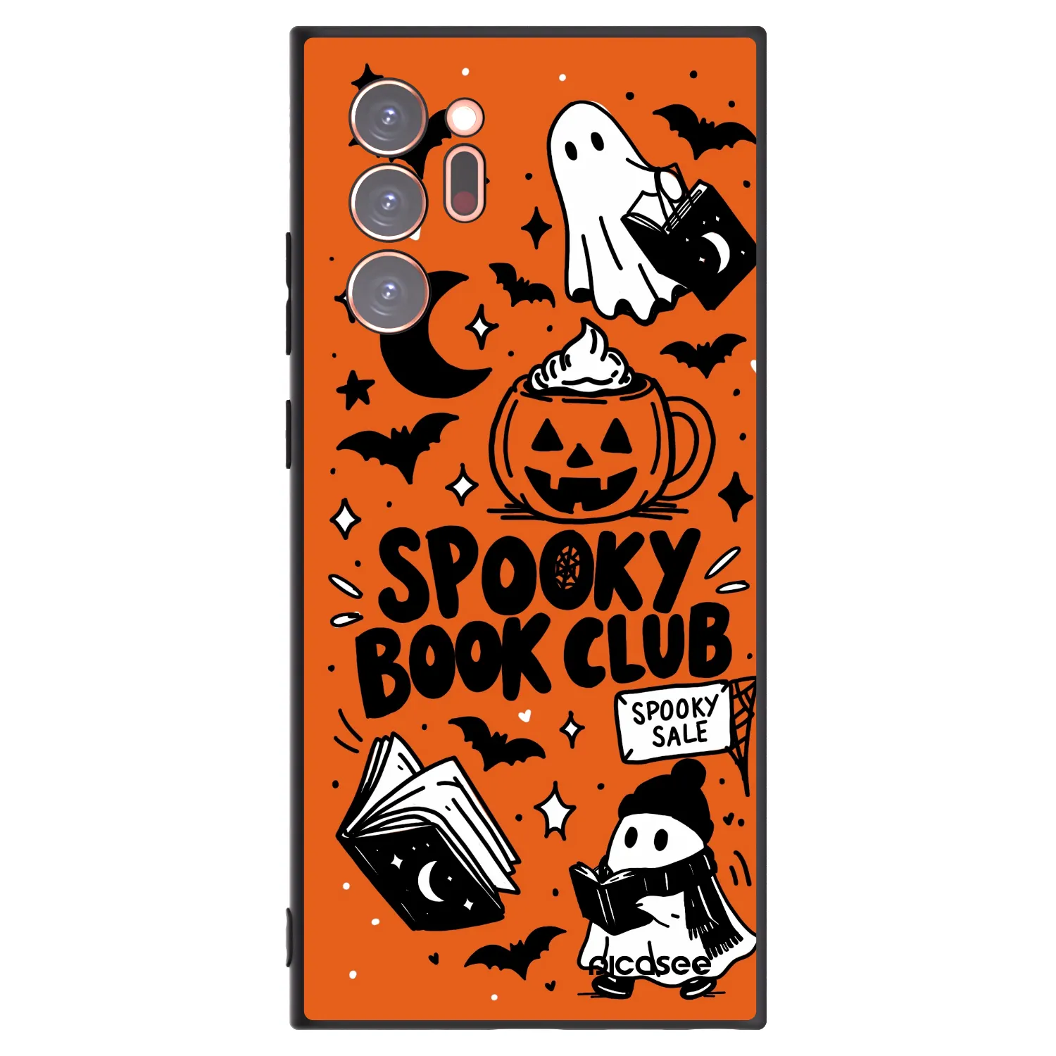 Picasee husă neagră din silicon pentru Samsung Galaxy Note 20 Ultra - Spooky book club