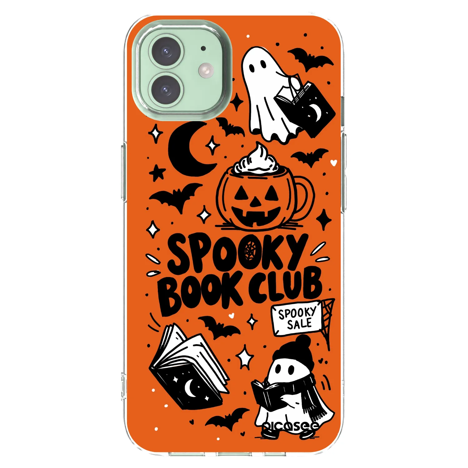 Picasee husă transparentă din silicon pentru Apple iPhone 12 - Spooky book club