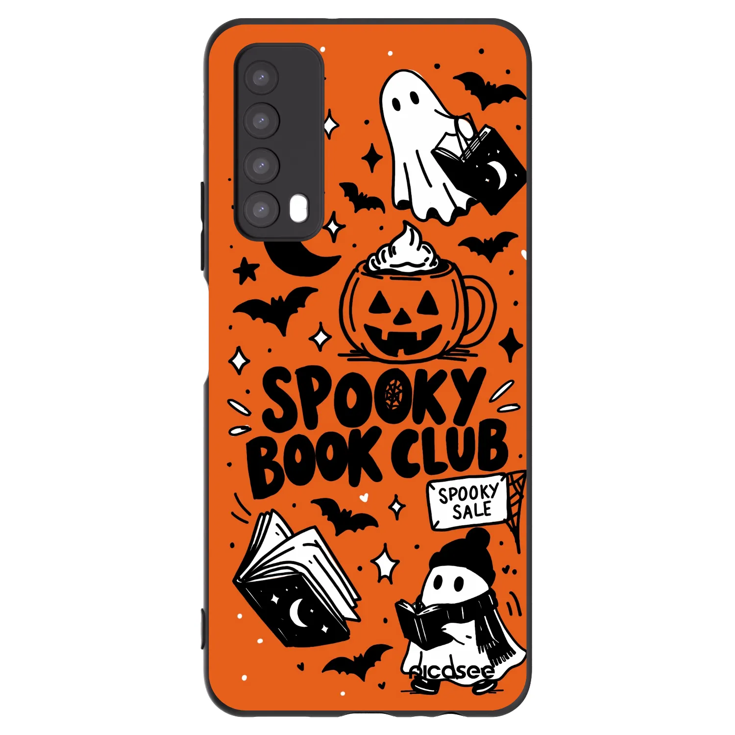 Picasee husă neagră din silicon pentru Huawei P Smart 2021 - Spooky book club