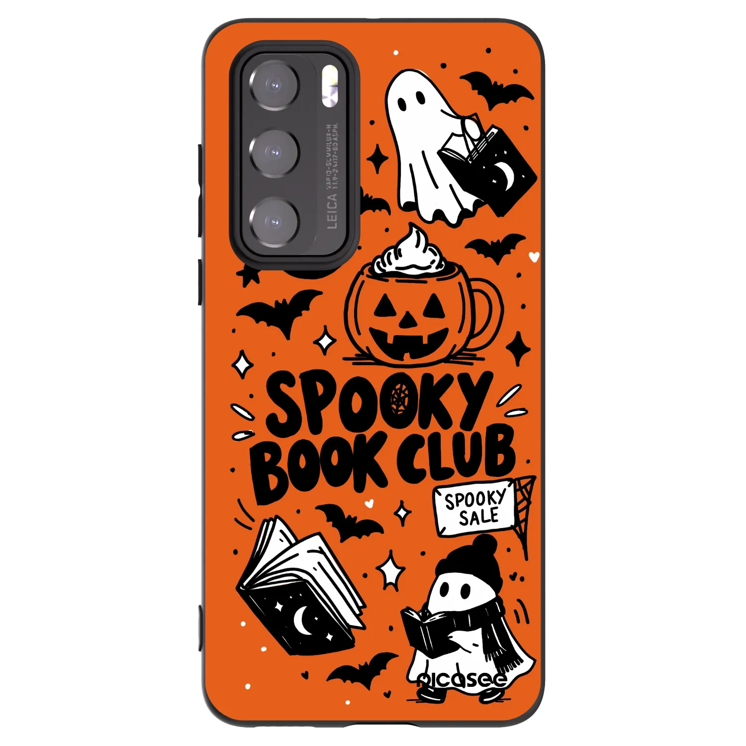 Picasee husă neagră din silicon pentru Huawei P40 - Spooky book club