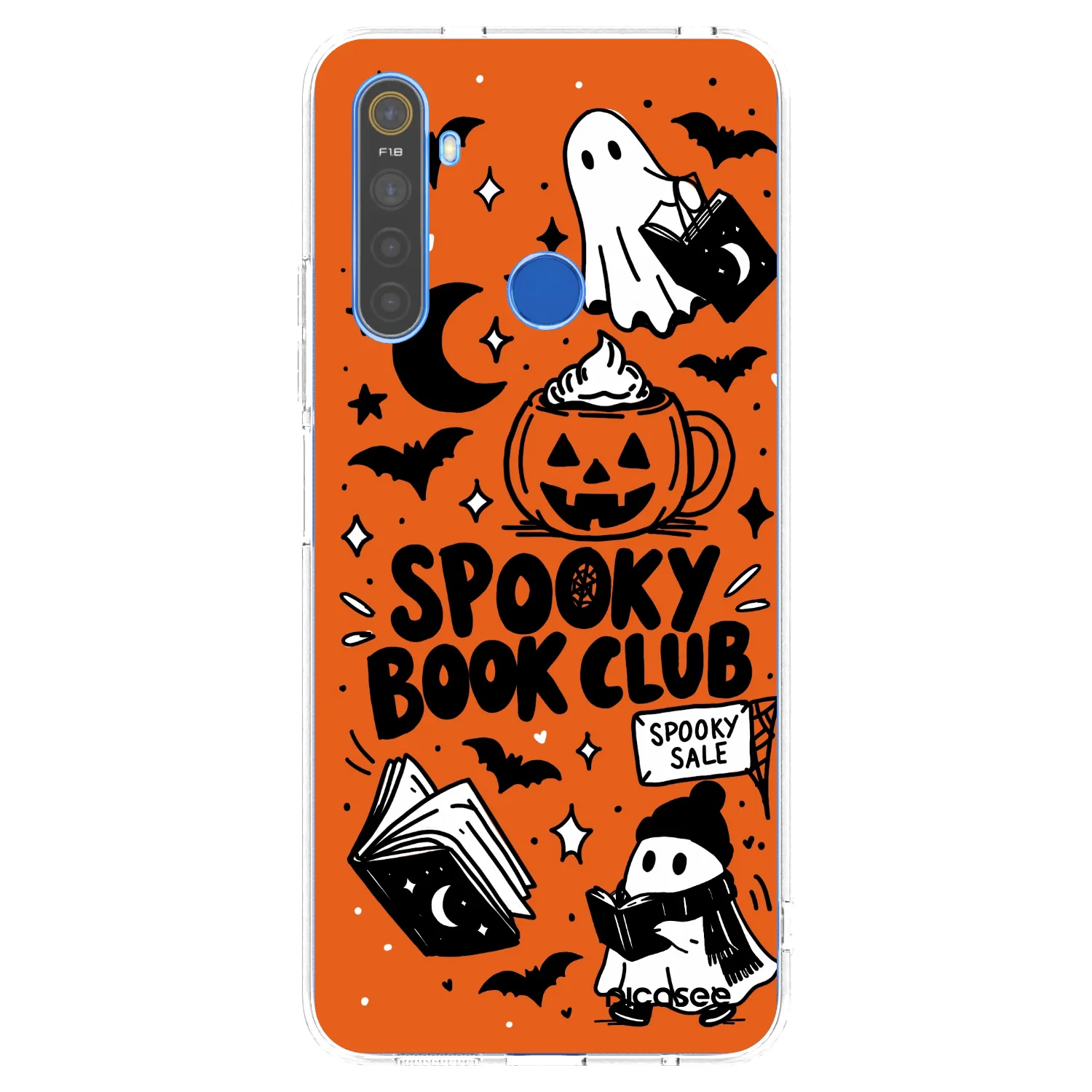 Picasee husă transparentă din silicon pentru Realme 5 - Spooky book club