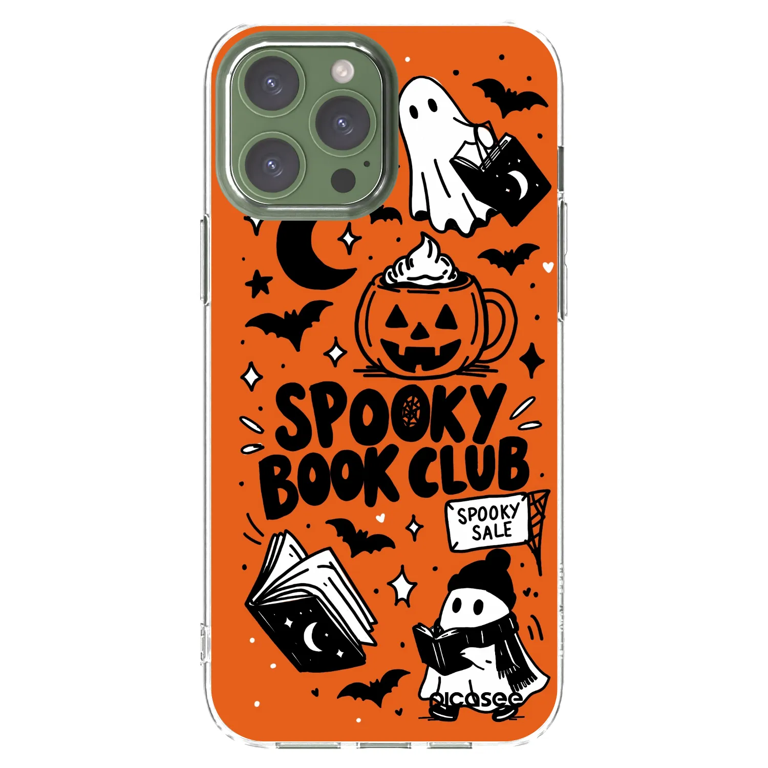 Picasee husă transparentă din silicon pentru Apple iPhone 13 Pro Max - Spooky book club