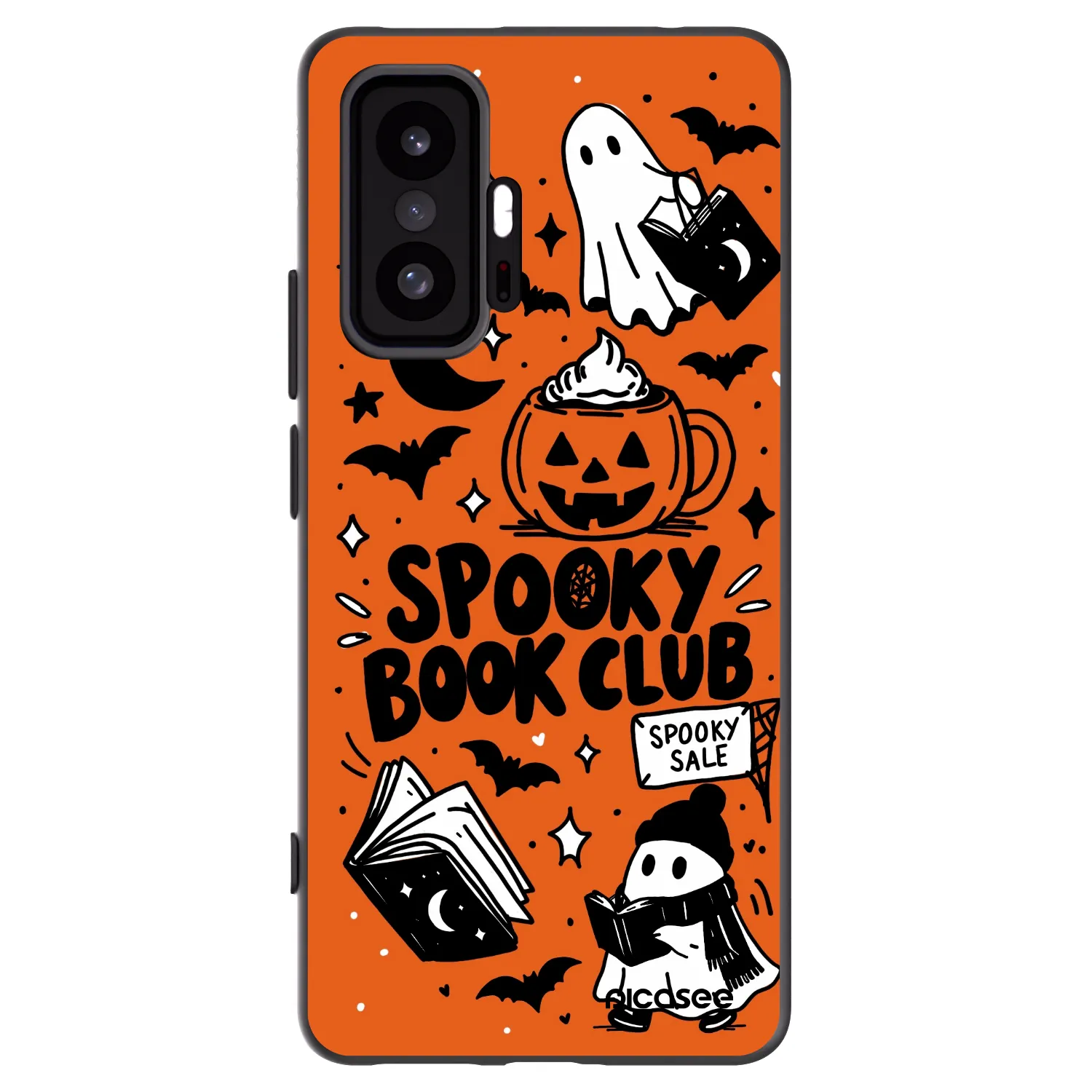 Picasee husă neagră din silicon pentru Xiaomi 11T Pro - Spooky book club
