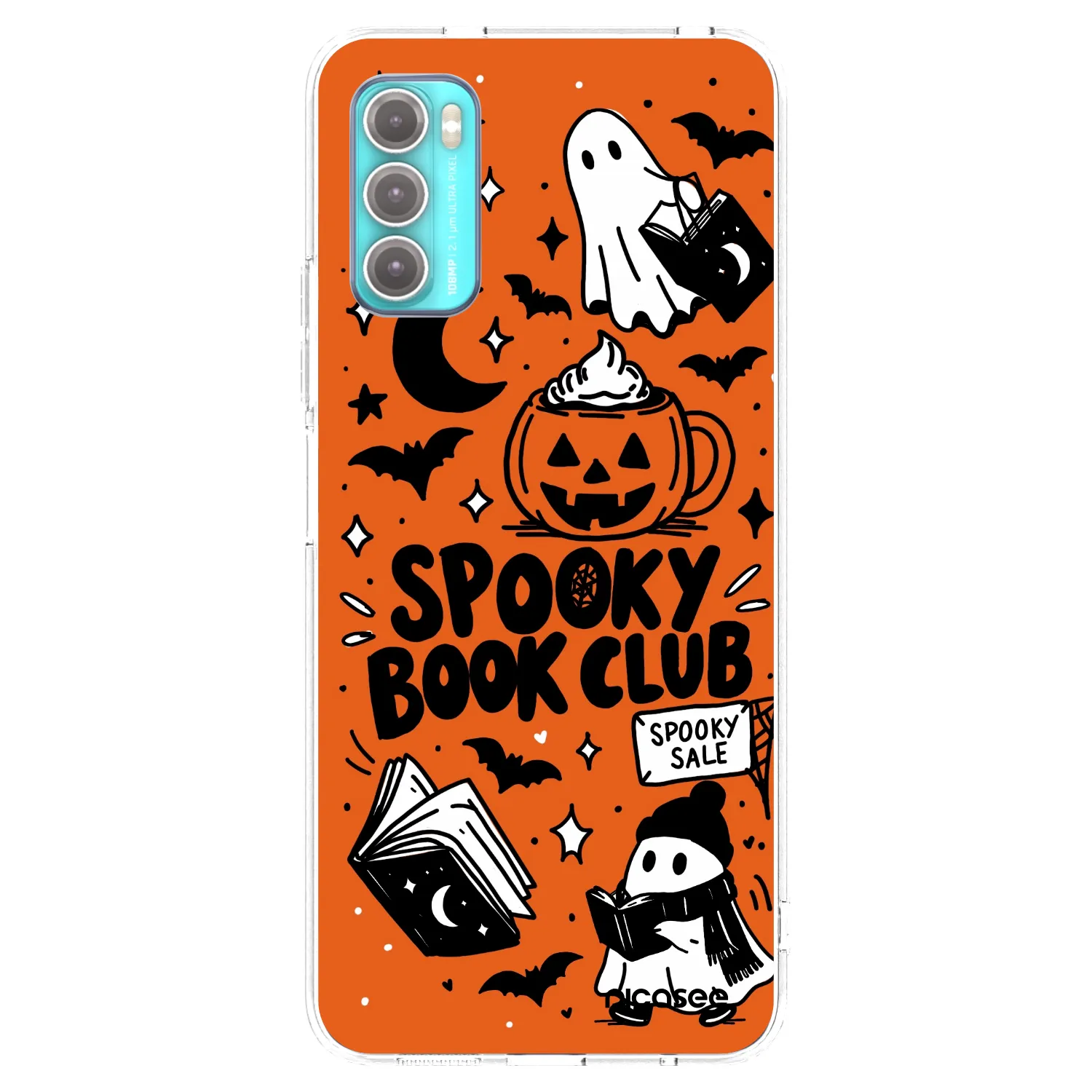 Picasee husă transparentă din silicon pentru Motorola Moto G60 - Spooky book club