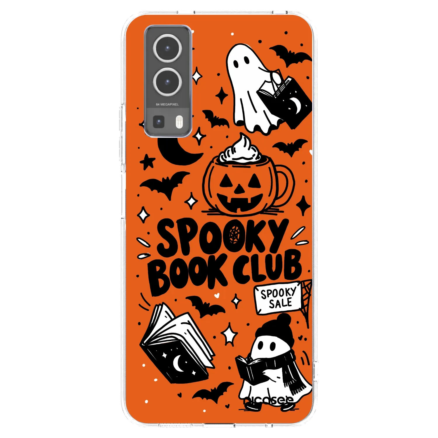Picasee husă transparentă din silicon pentru Vivo Y72 5G - Spooky book club