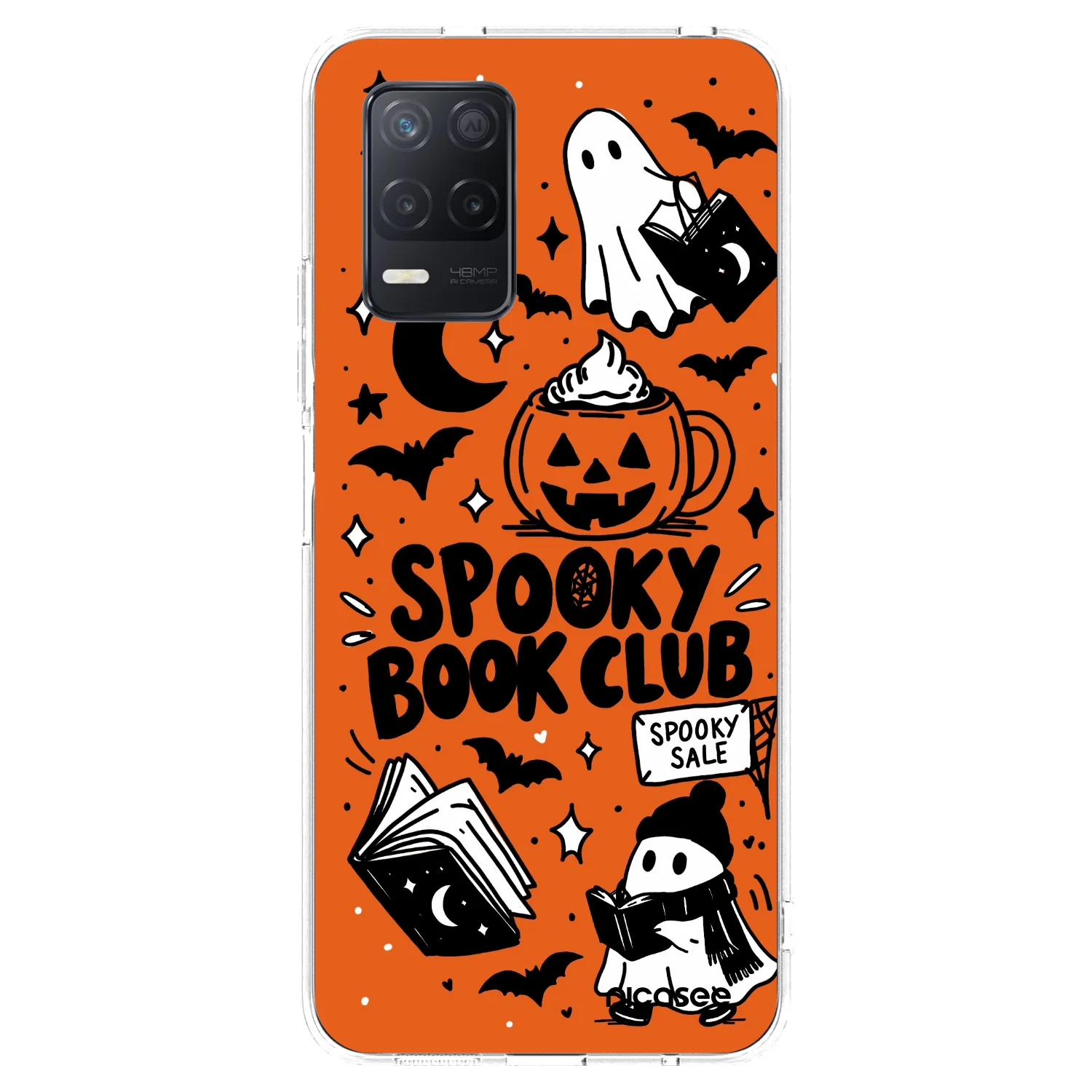 Picasee husă transparentă din silicon pentru Realme 8 5G - Spooky book club