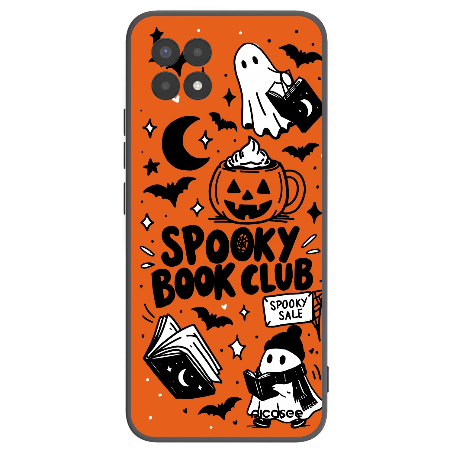 Picasee husă neagră din silicon pentru Realme 8i - Spooky book club