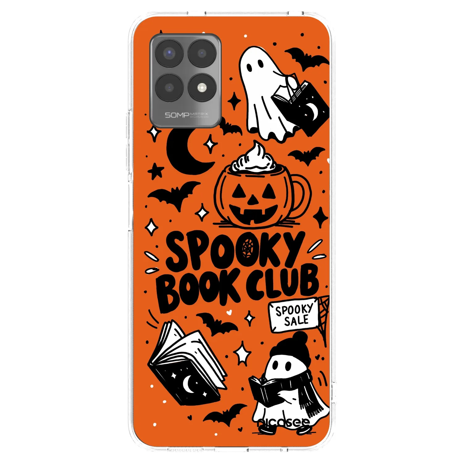 Picasee husă transparentă din silicon pentru Realme 8i - Spooky book club