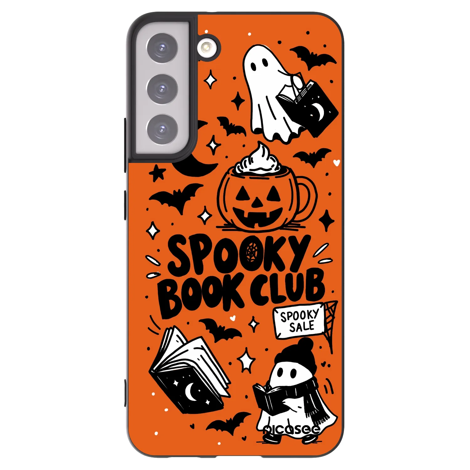 Picasee husă neagră din silicon pentru Samsung Galaxy S22+ 5G - Spooky book club