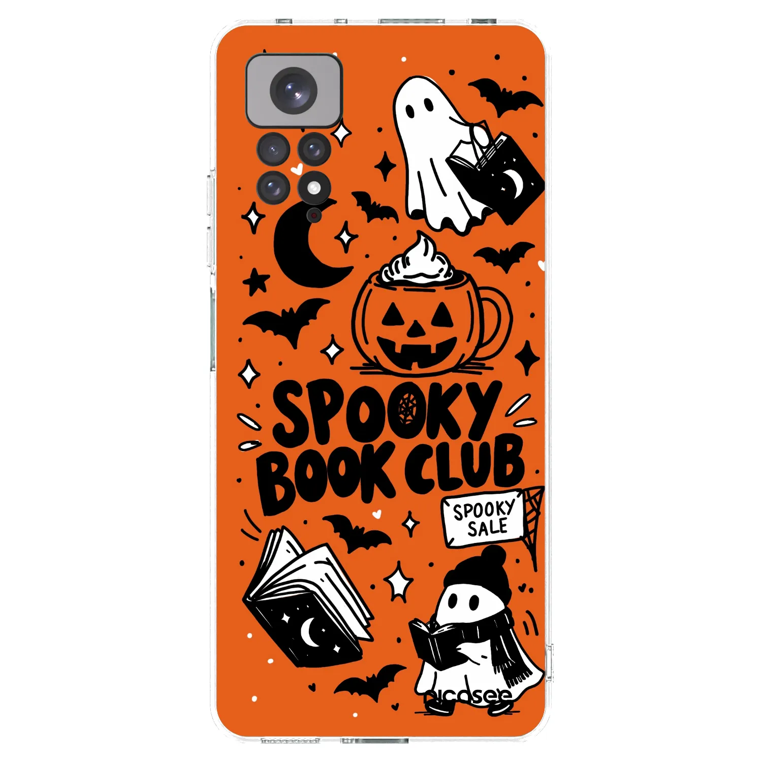 Picasee husă transparentă din silicon pentru Xiaomi Redmi Note 11 - Spooky book club
