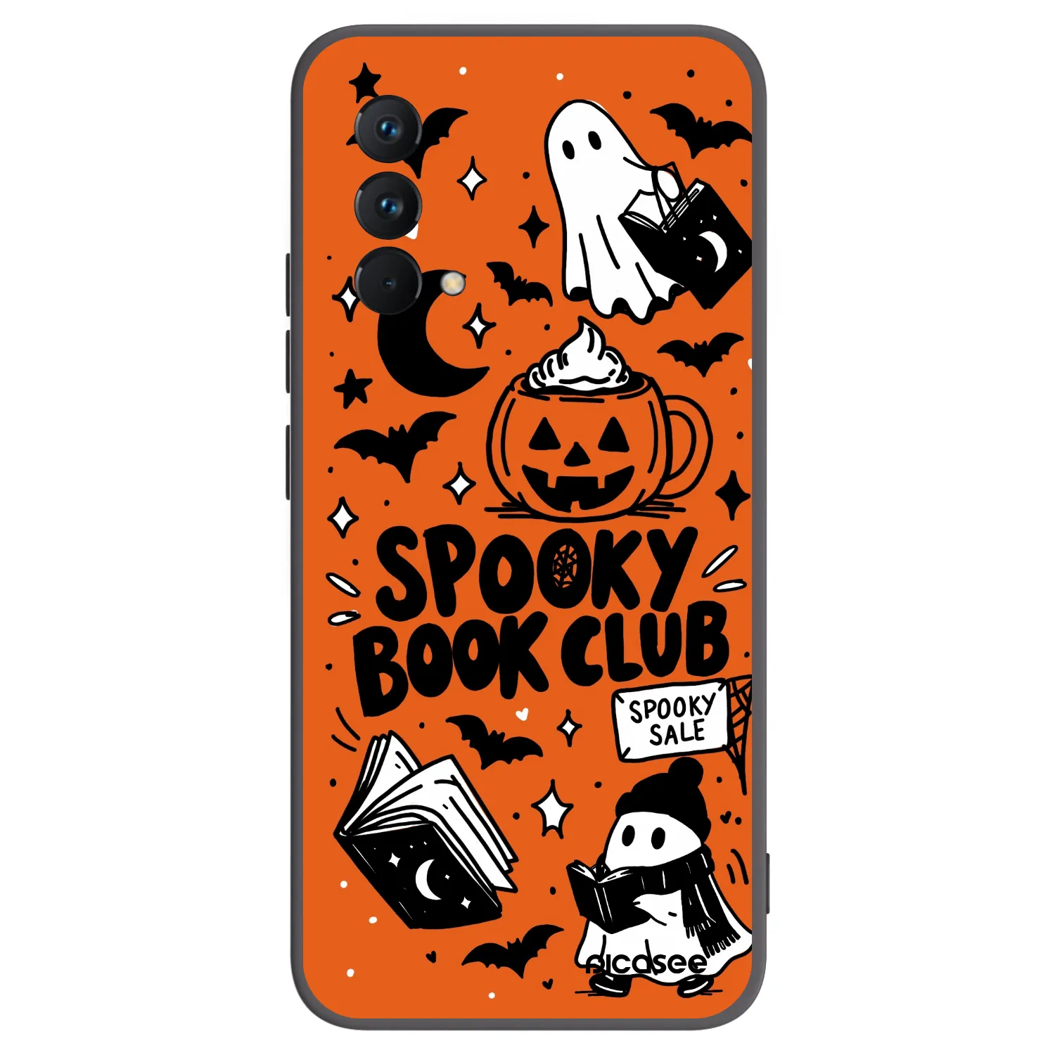 Picasee husă neagră din silicon pentru Realme GT Master Edition 5G - Spooky book club