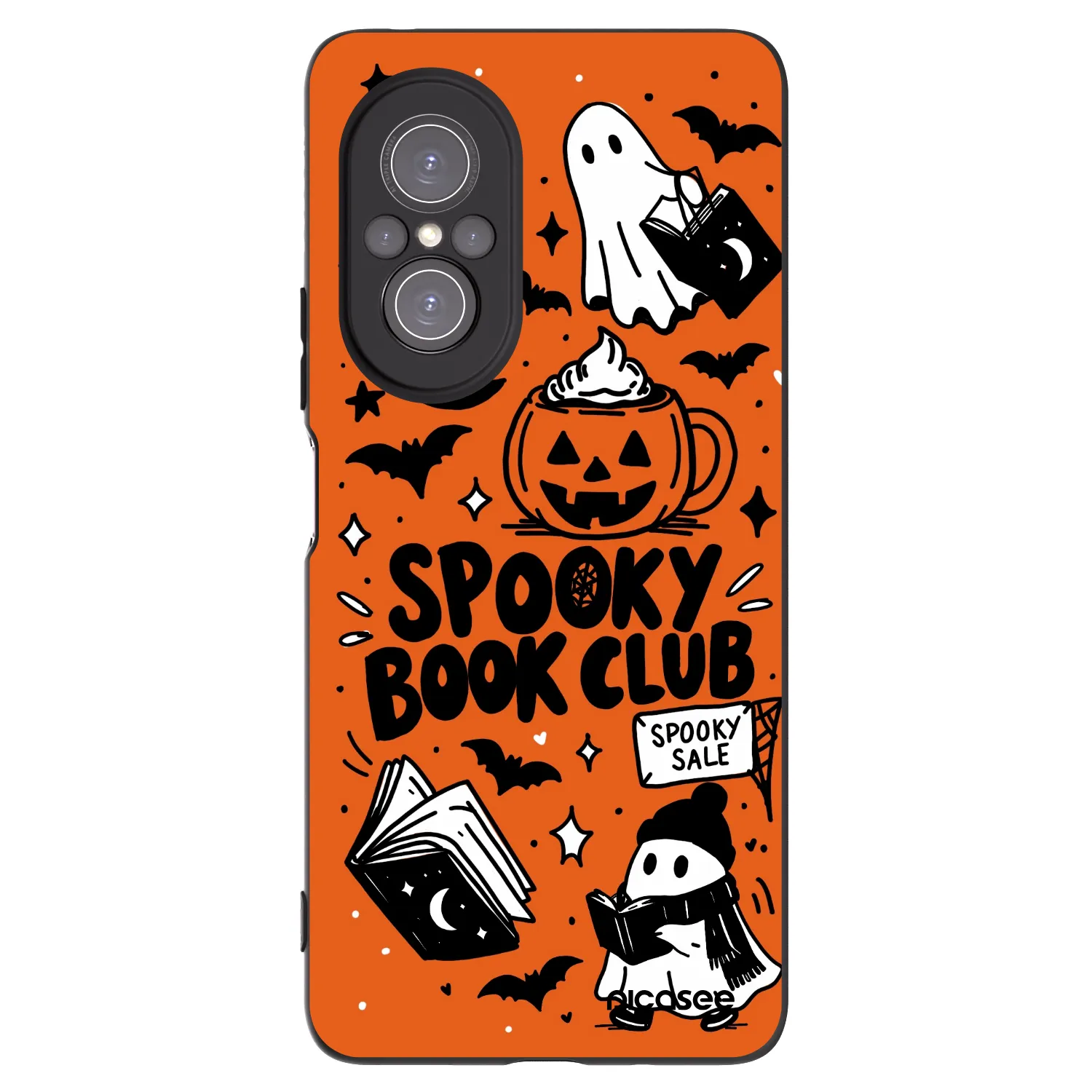 Picasee husă neagră din silicon pentru Huawei Nova 9 SE - Spooky book club