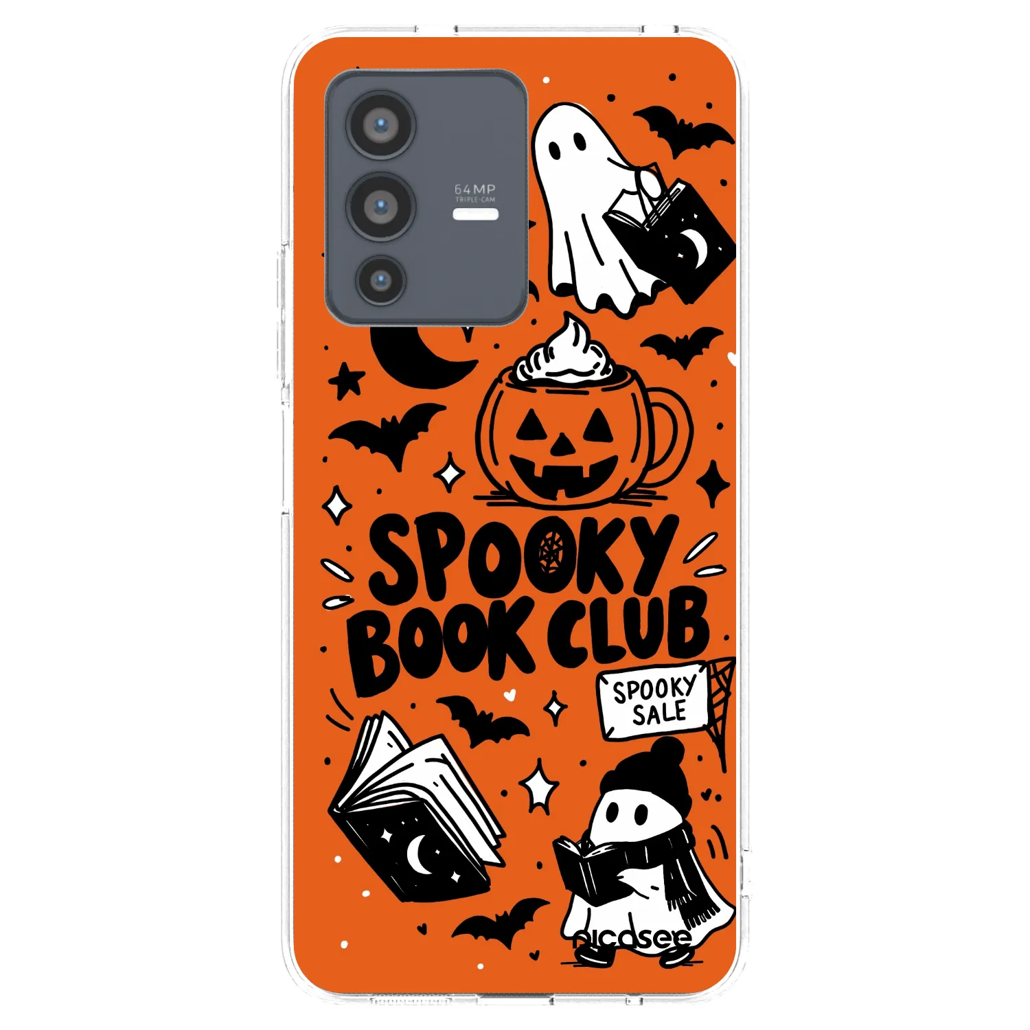 Picasee husă transparentă din silicon pentru Vivo V23 5G - Spooky book club