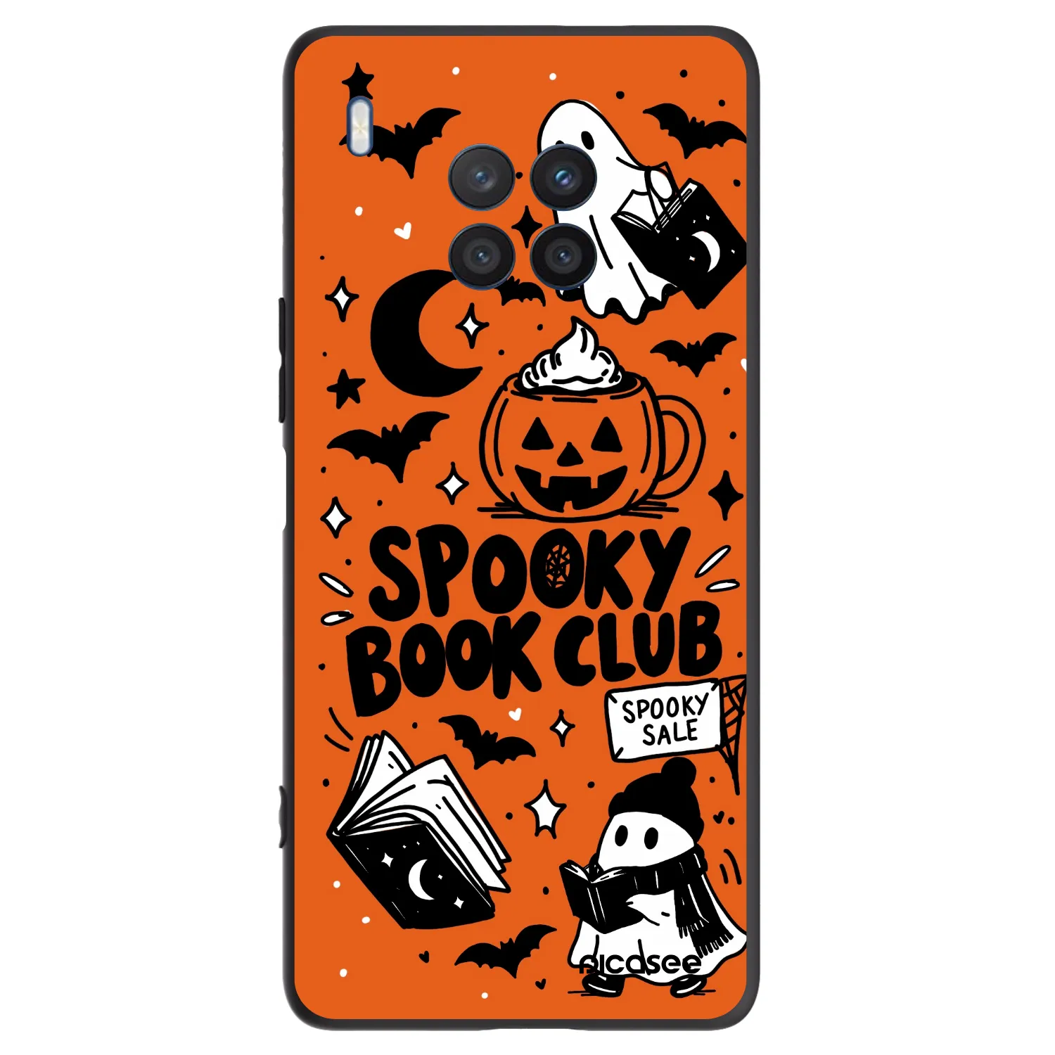 Picasee husă neagră din silicon pentru Honor 50 Lite - Spooky book club