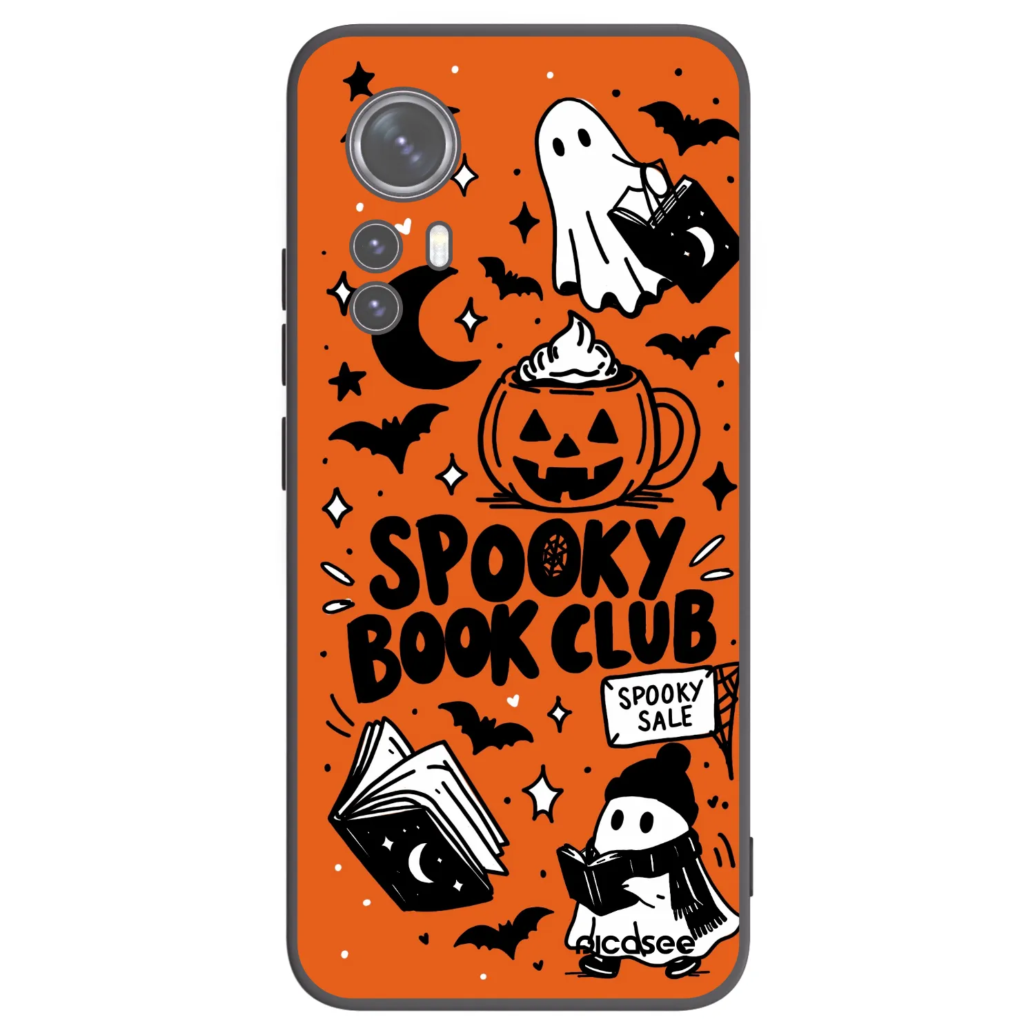 Picasee husă neagră din silicon pentru Xiaomi 12X - Spooky book club