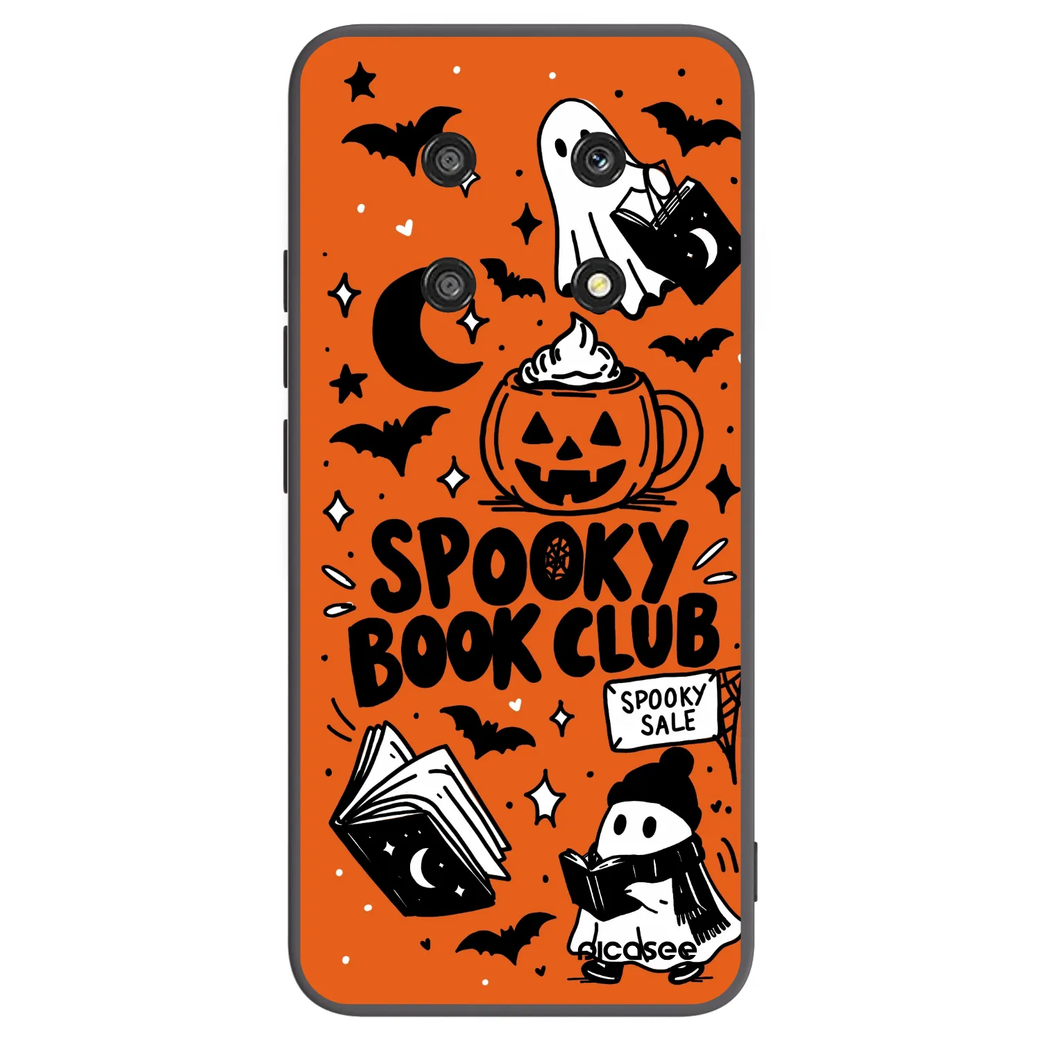 Picasee husă neagră din silicon pentru Honor Magic4 Lite 5G - Spooky book club