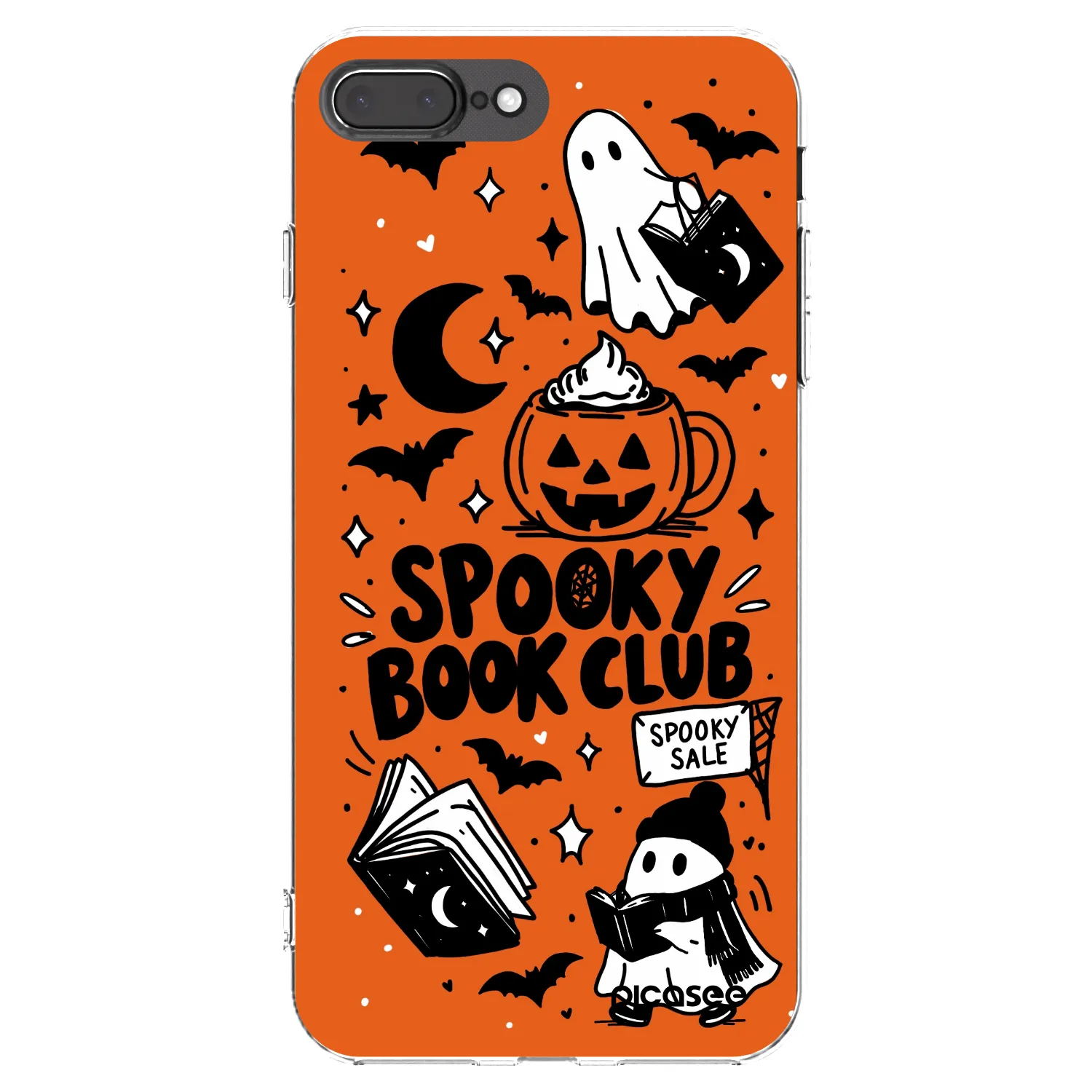 Picasee husă transparentă din silicon pentru Apple iPhone 8 Plus - Spooky book club