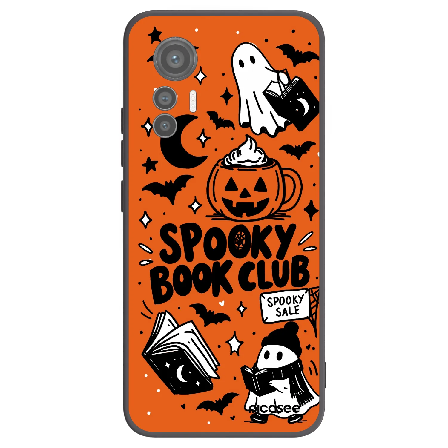 Picasee husă neagră din silicon pentru Xiaomi 12 Lite - Spooky book club