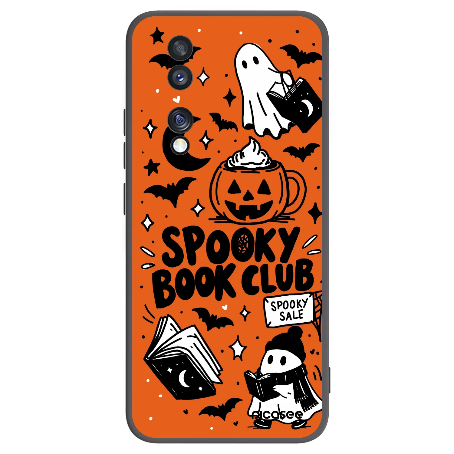 Picasee husă neagră din silicon pentru Honor 70 - Spooky book club