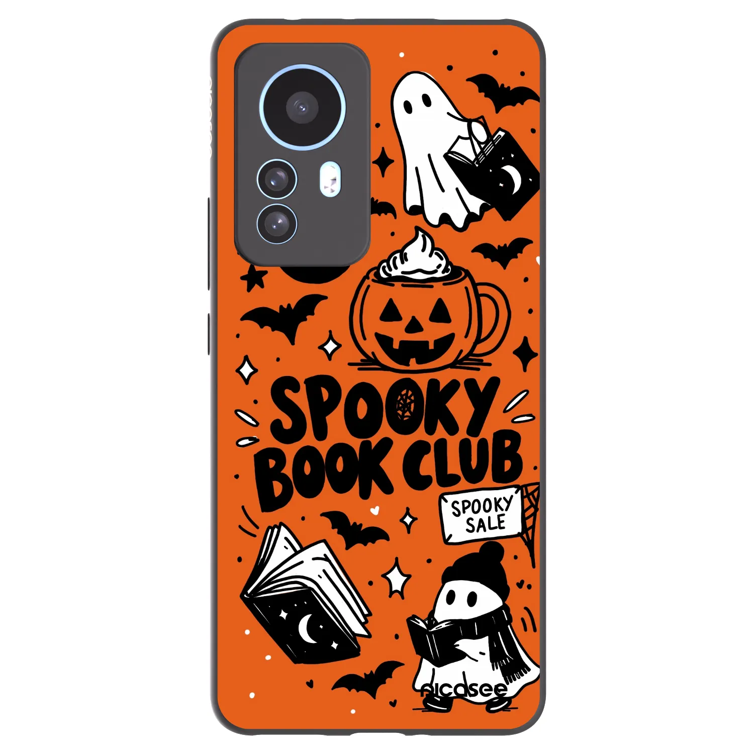 Picasee husă neagră din silicon pentru Xiaomi 12T Pro - Spooky book club