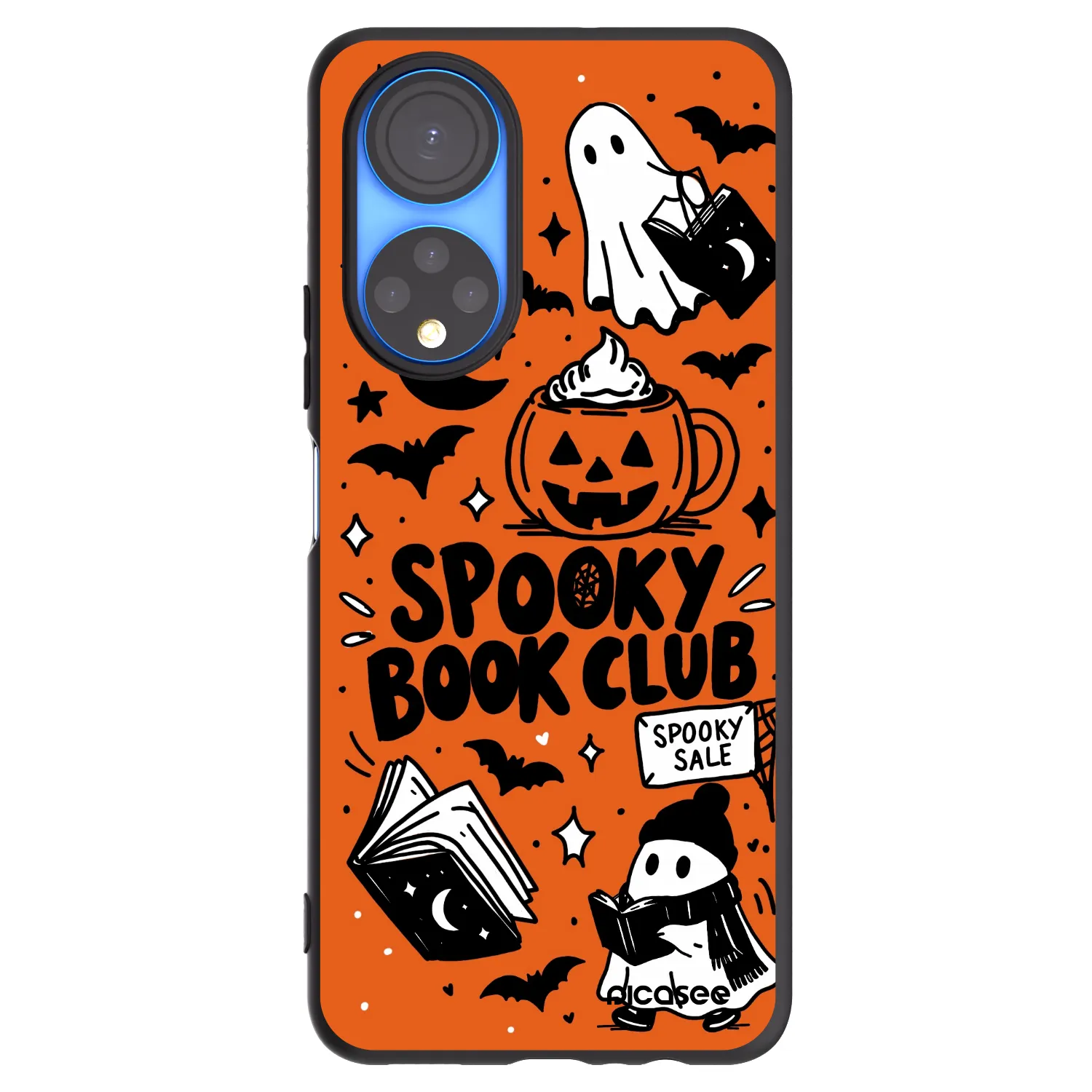 Picasee husă neagră din silicon pentru Honor X7 - Spooky book club