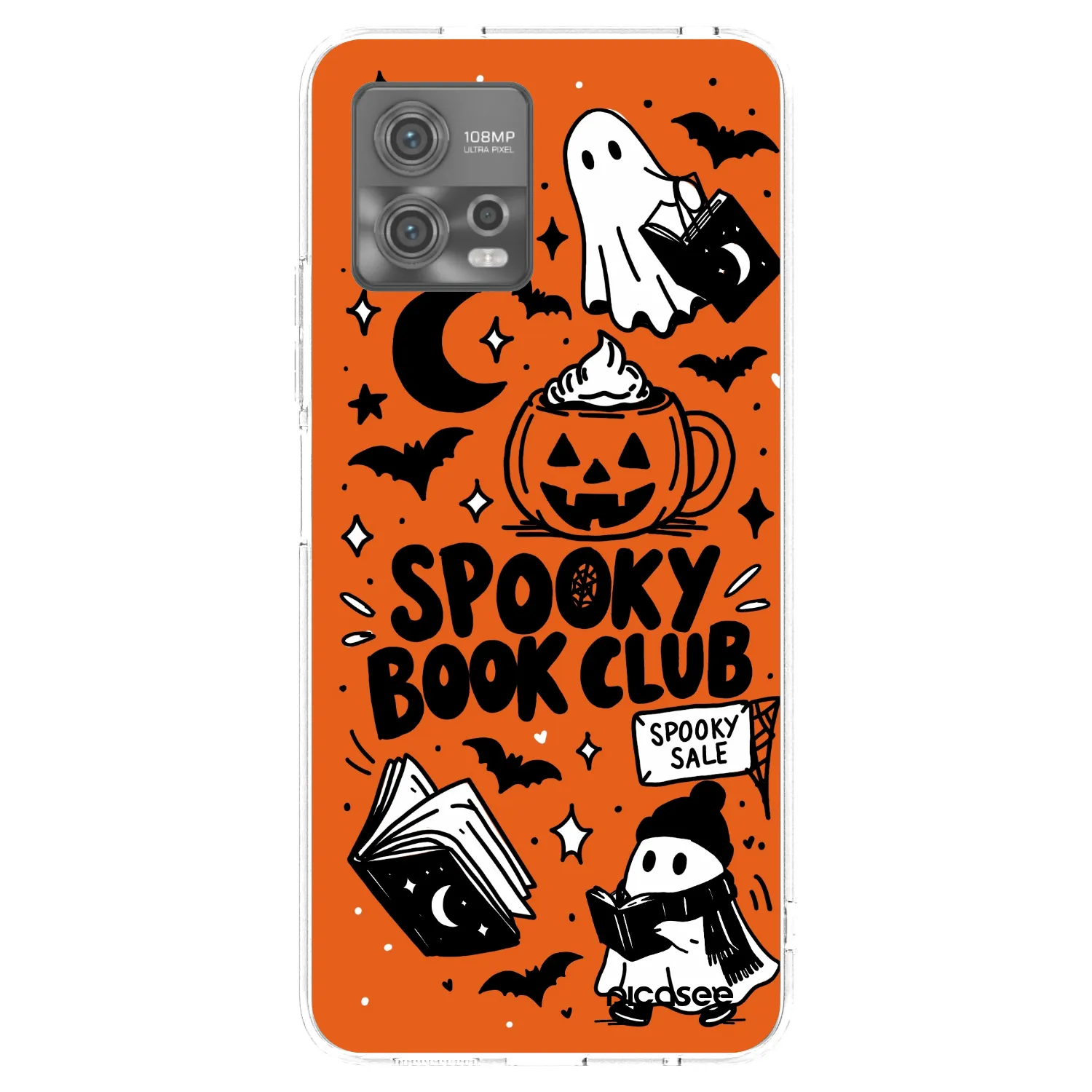 Picasee husă transparentă din silicon pentru Motorola Moto G72 - Spooky book club
