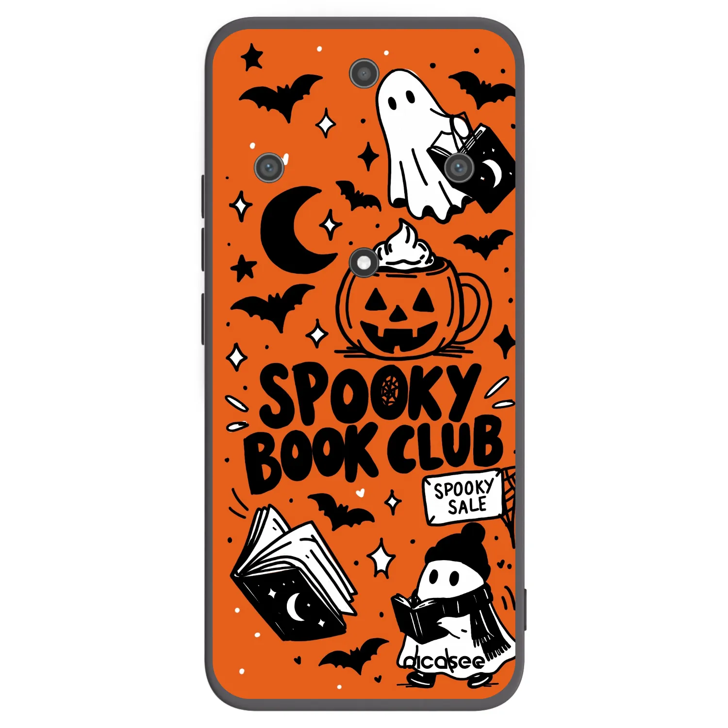 Picasee husă neagră din silicon pentru Honor Magic5 Lite 5G - Spooky book club