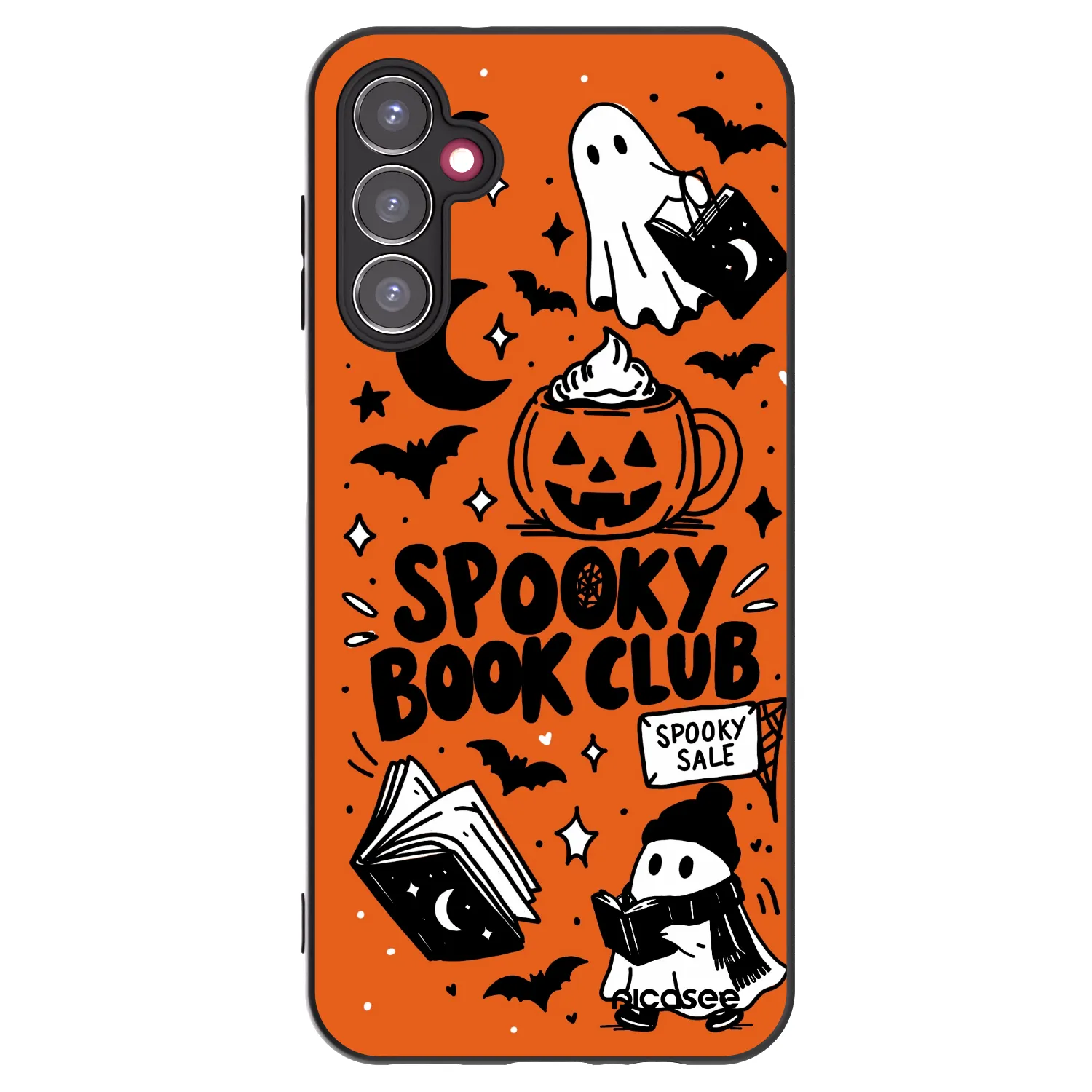 Picasee husă neagră din silicon pentru Samsung Galaxy A14 5G A146P - Spooky book club