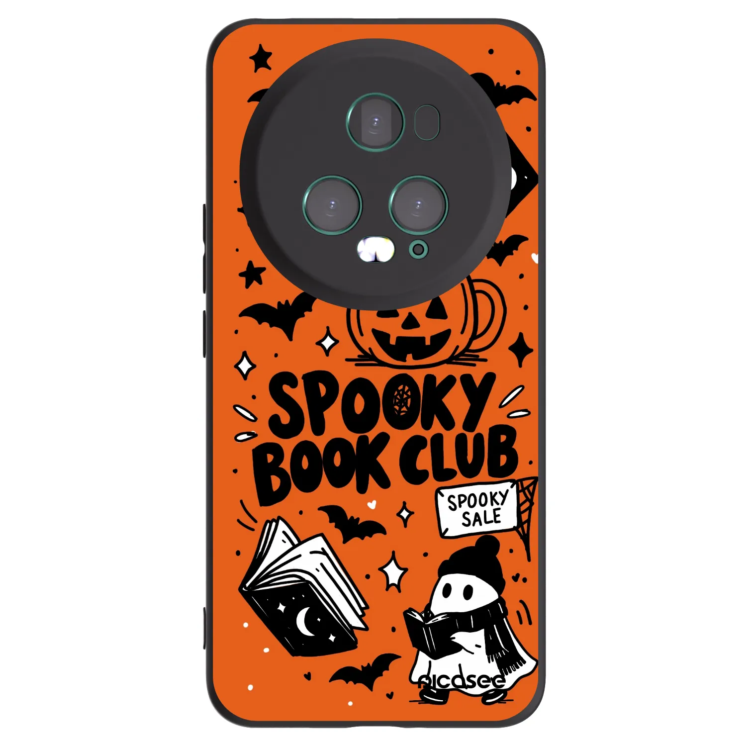Picasee husă neagră din silicon pentru Honor Magic5 Pro - Spooky book club