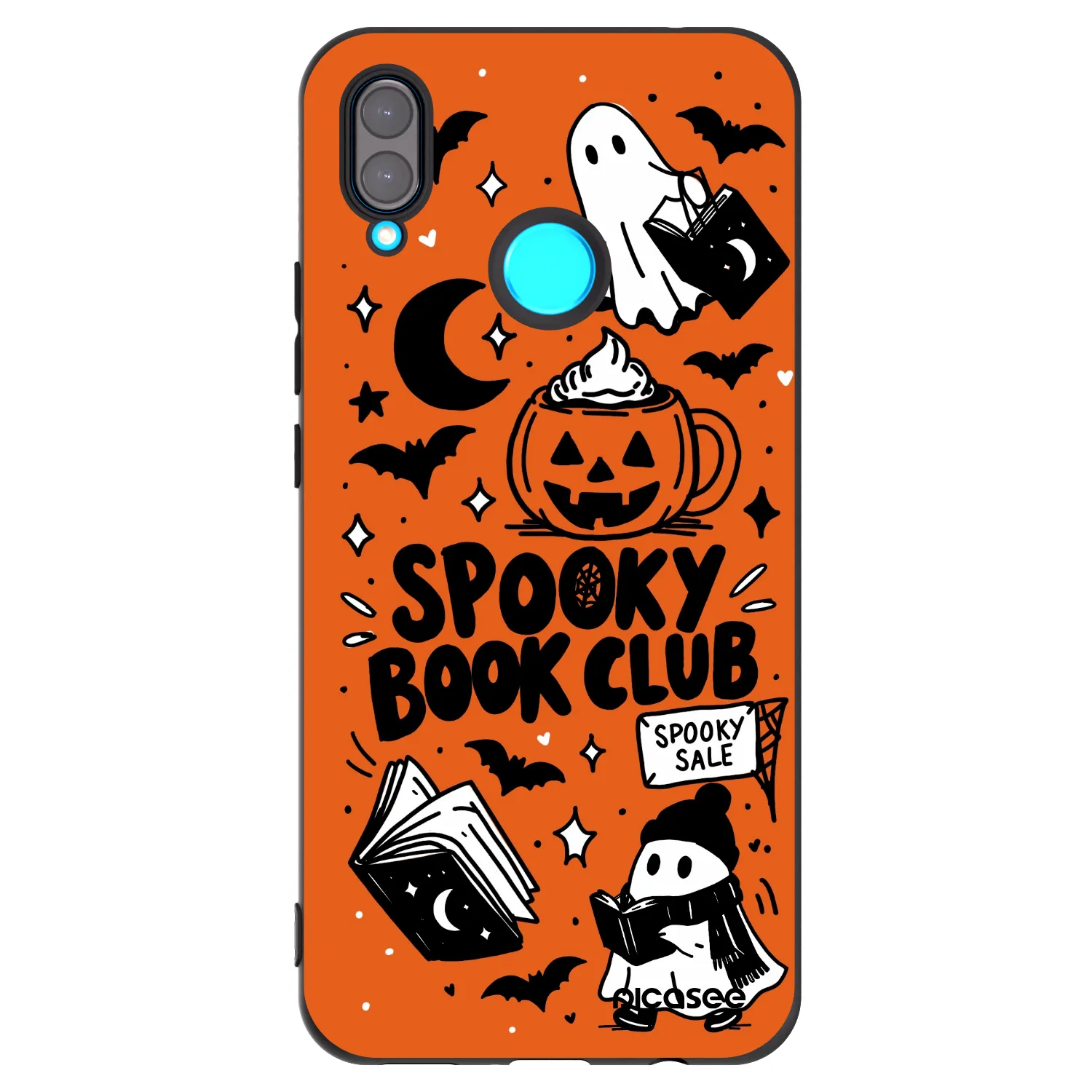 Picasee husă neagră din silicon pentru Huawei Nova 3 - Spooky book club