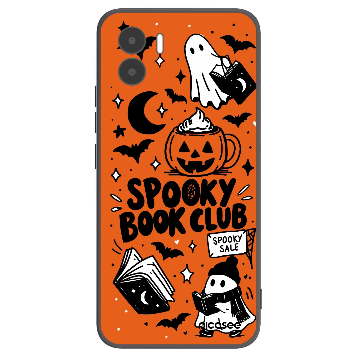 Picasee husă neagră din silicon pentru Xiaomi Redmi A2 - Spooky book club