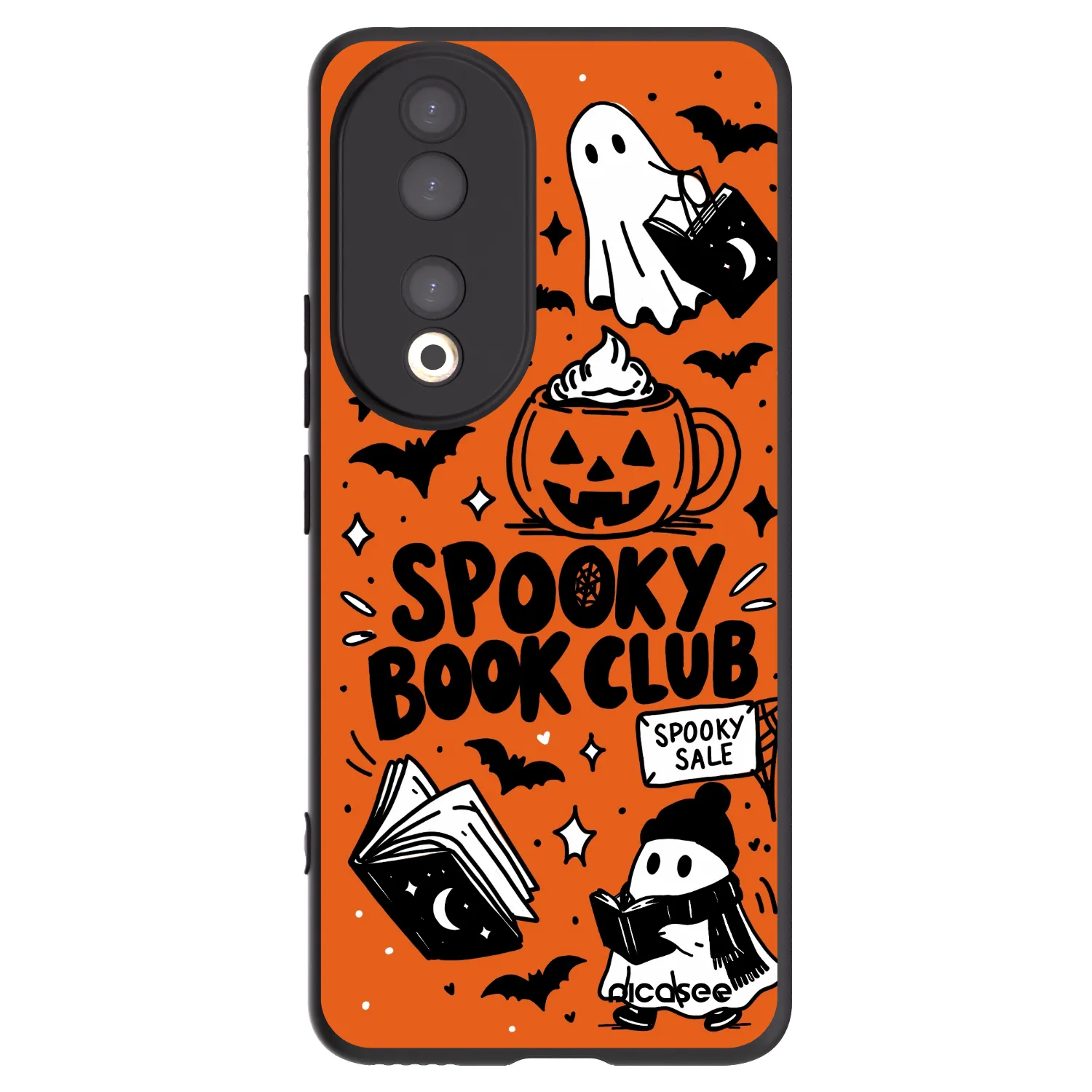 Picasee husă neagră din silicon pentru Honor 90 5G - Spooky book club