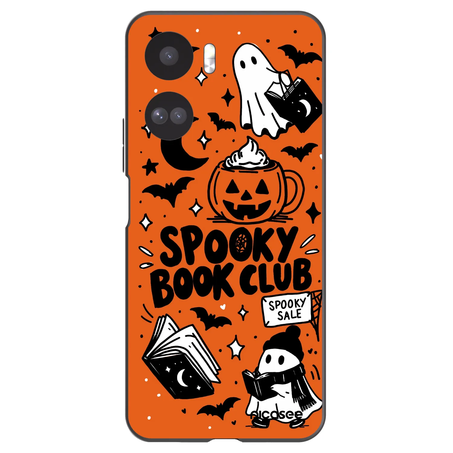 Picasee husă neagră din silicon pentru Honor 90 Lite 5G - Spooky book club