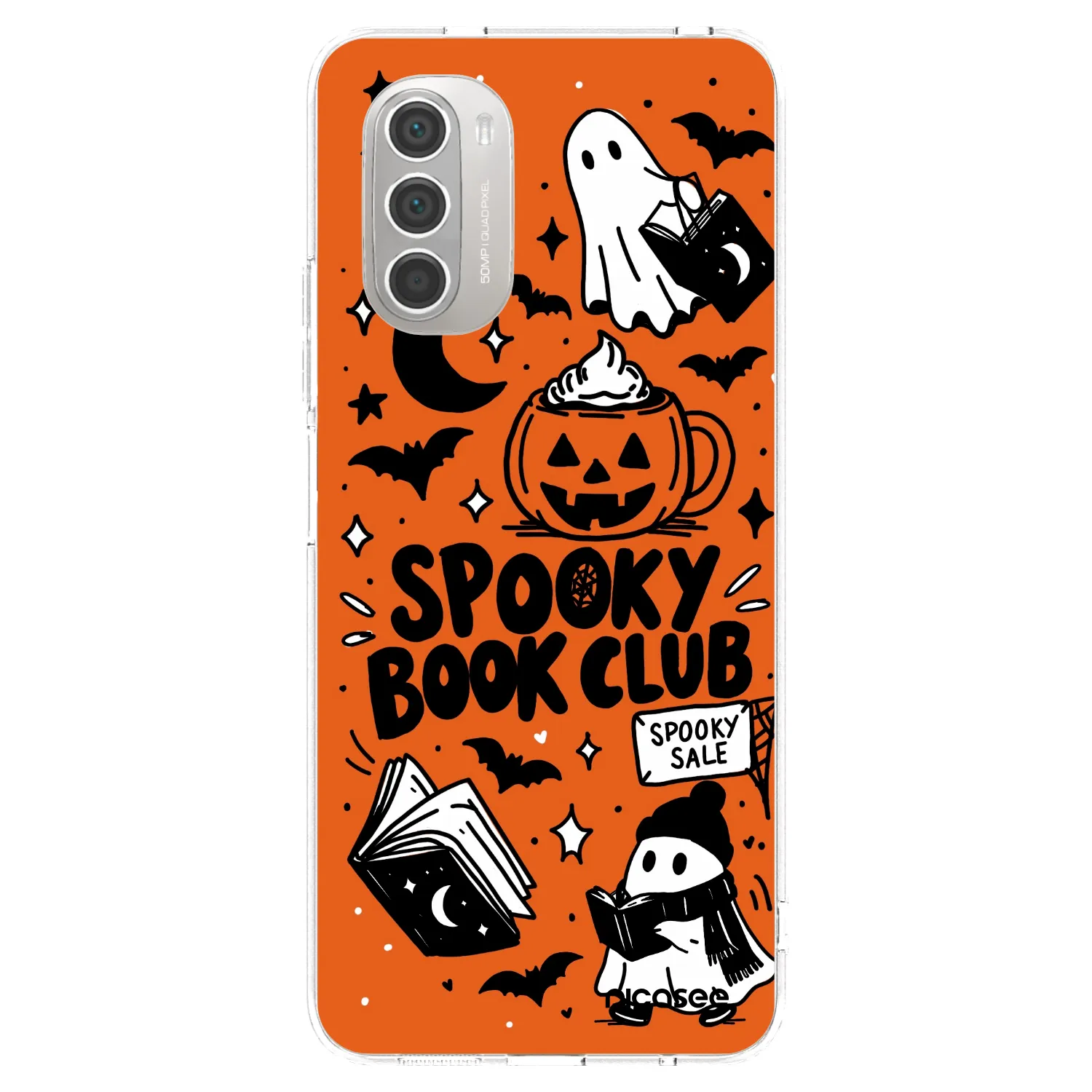 Picasee husă transparentă din silicon pentru Motorola Moto G51 - Spooky book club