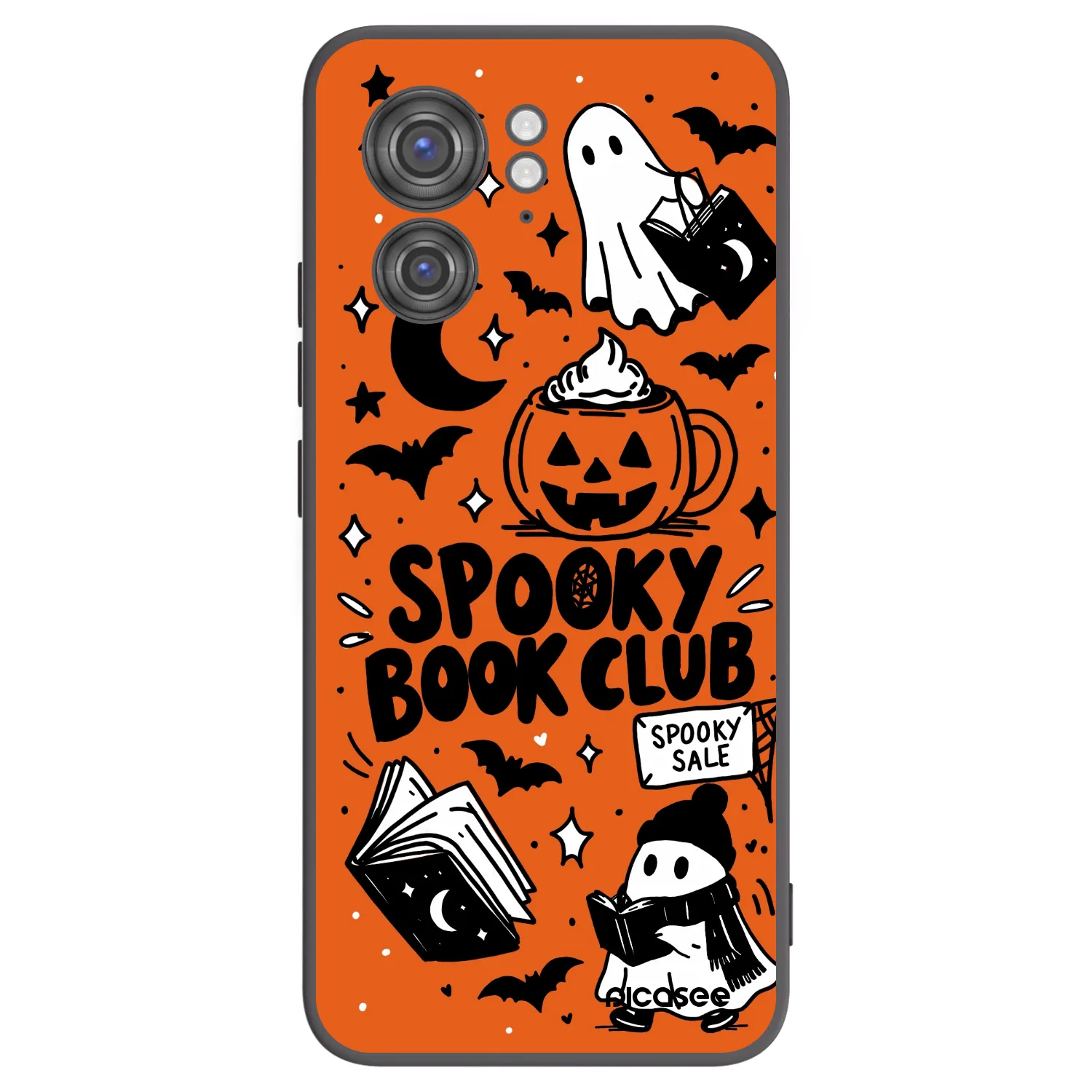 Picasee husă neagră din silicon pentru Motorola Edge 40 - Spooky book club