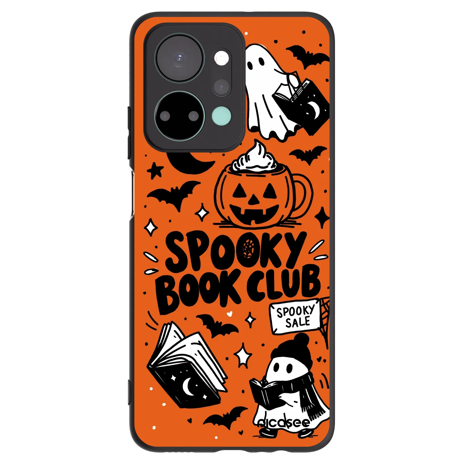 Picasee husă neagră din silicon pentru Honor X7a - Spooky book club