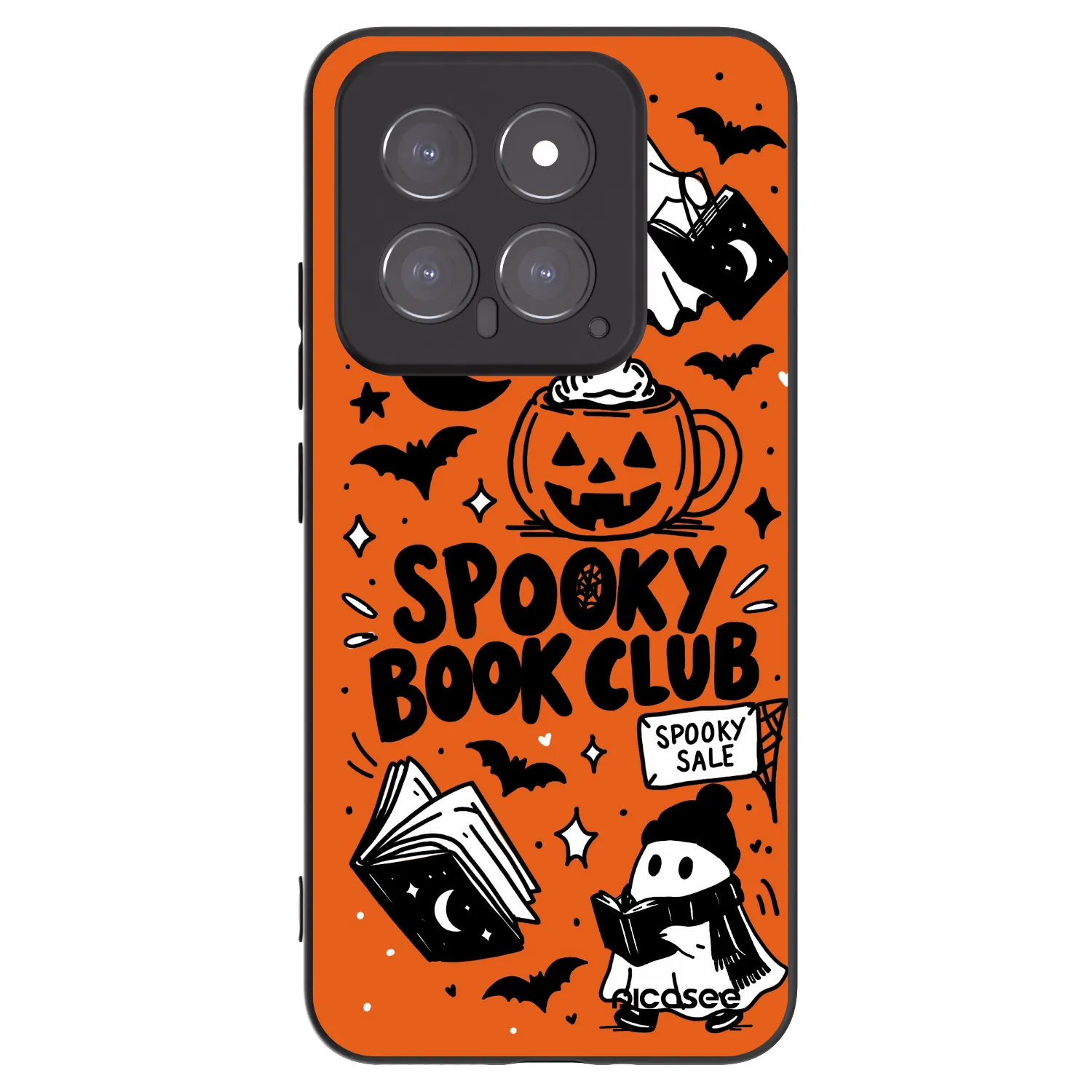 Picasee husă neagră din silicon pentru Xiaomi 14 - Spooky book club