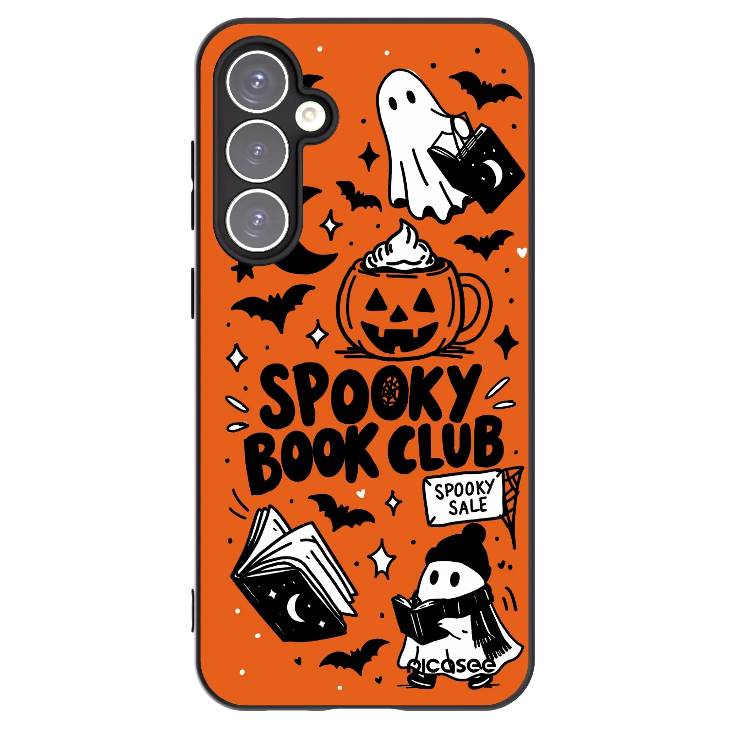 Picasee husă neagră din silicon pentru Samsung Galaxy S23 FE S711B - Spooky book club