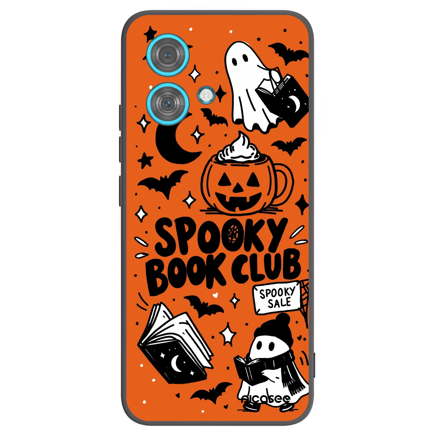 Picasee husă neagră din silicon pentru Motorola Edge 40 Neo - Spooky book club