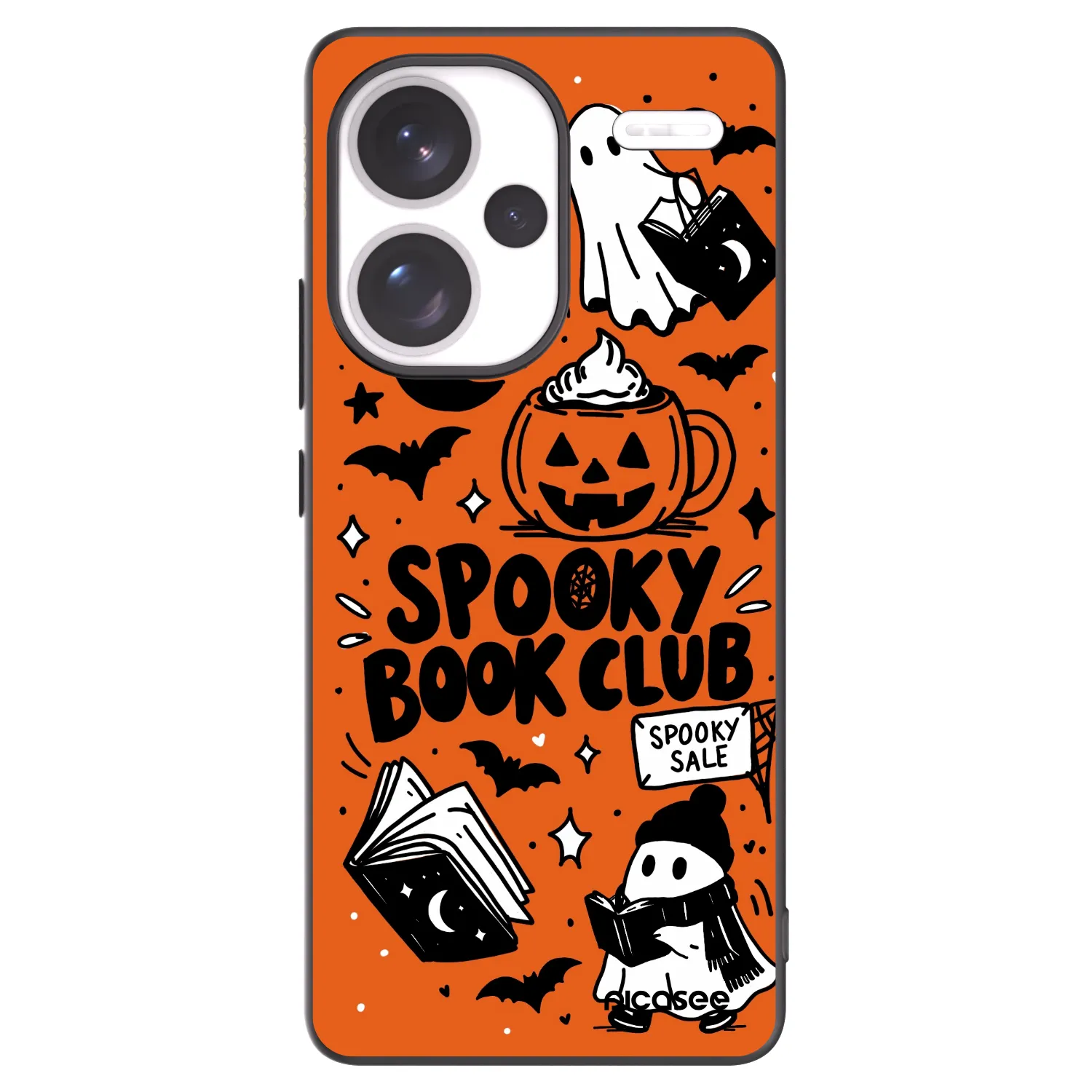 Picasee husă neagră din silicon pentru Xiaomi Redmi Note 13 Pro+ 5G - Spooky book club