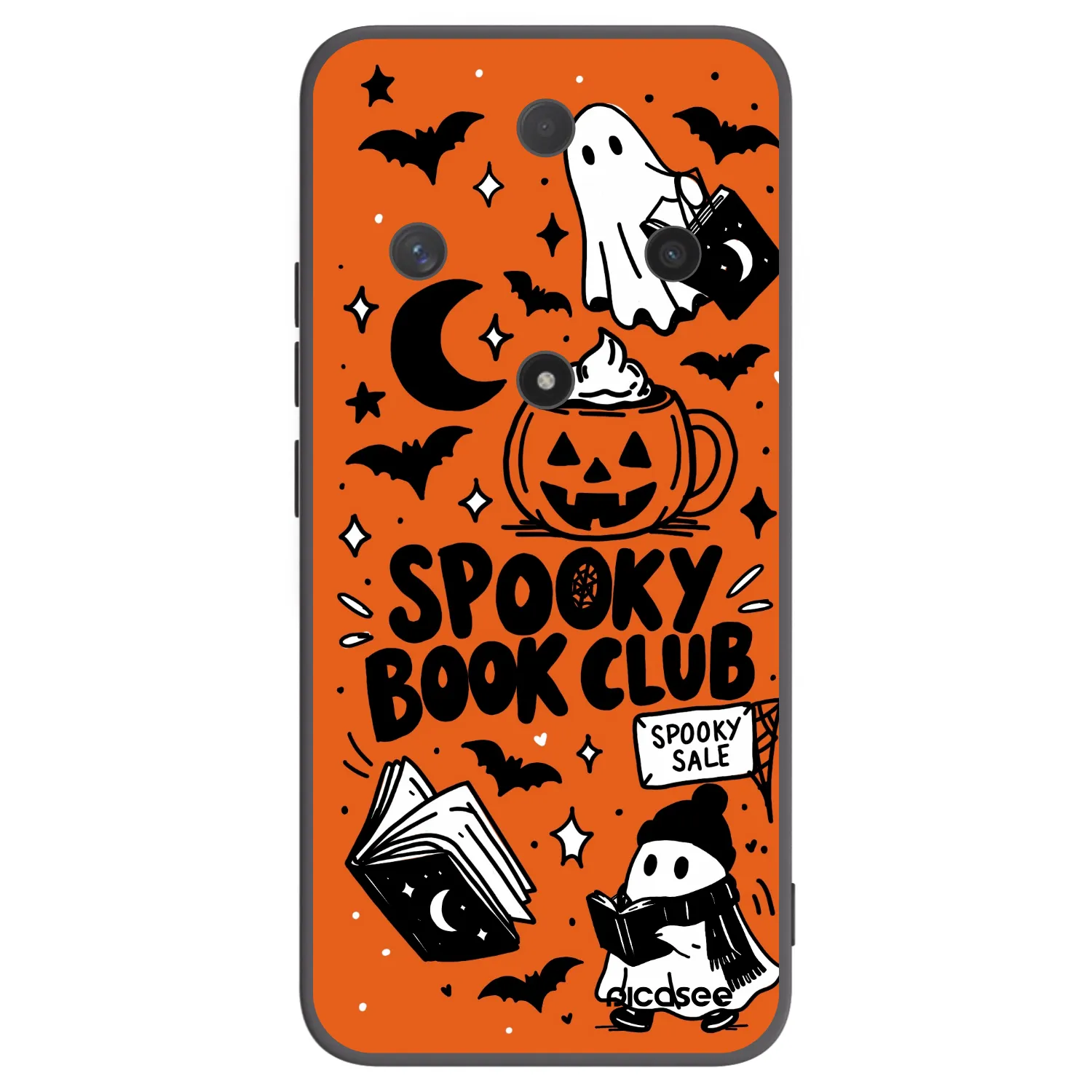 Picasee husă neagră din silicon pentru Honor Magic6 Lite 5G - Spooky book club