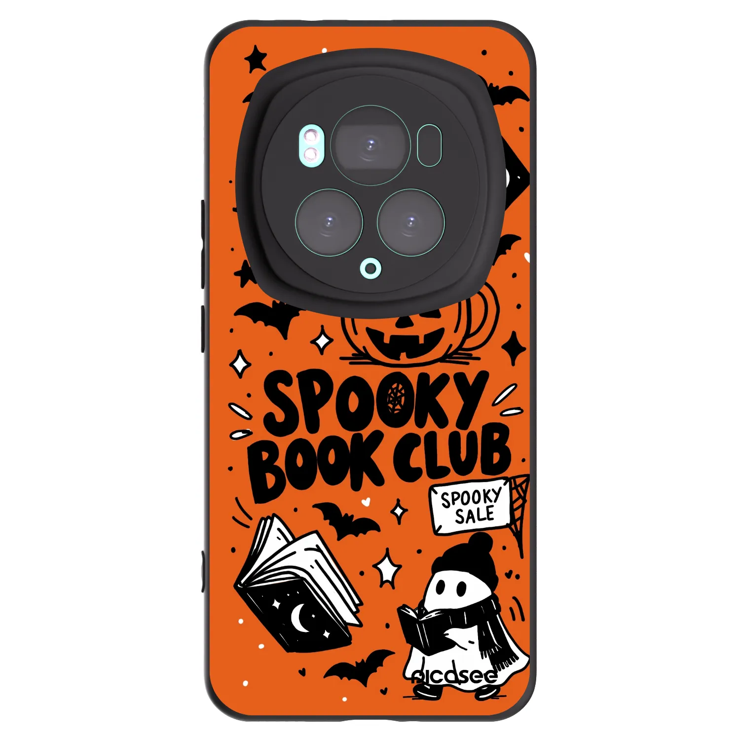 Picasee husă neagră din silicon pentru Honor Magic6 Pro - Spooky book club