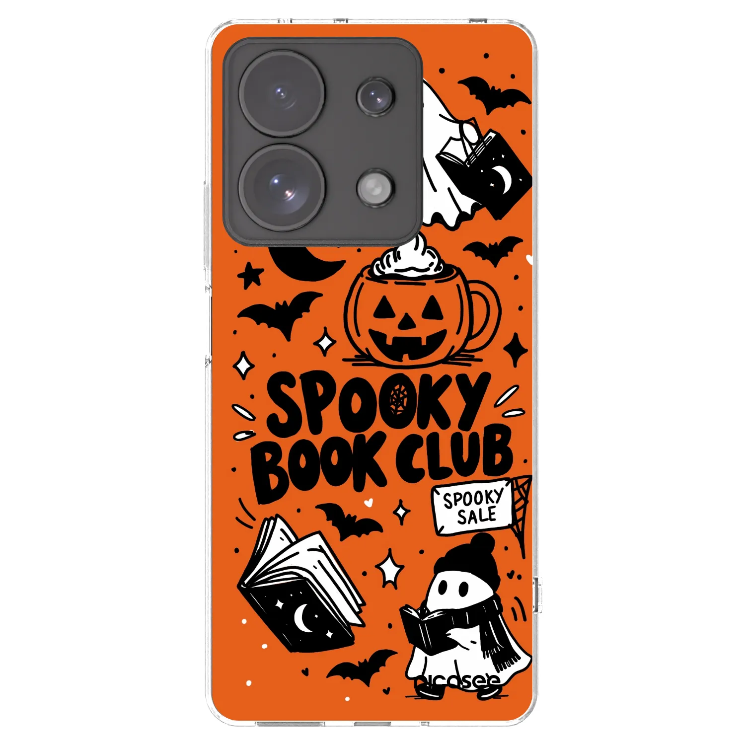 Picasee husă transparentă din silicon pentru Xiaomi Redmi Note 13 Pro 4G - Spooky book club