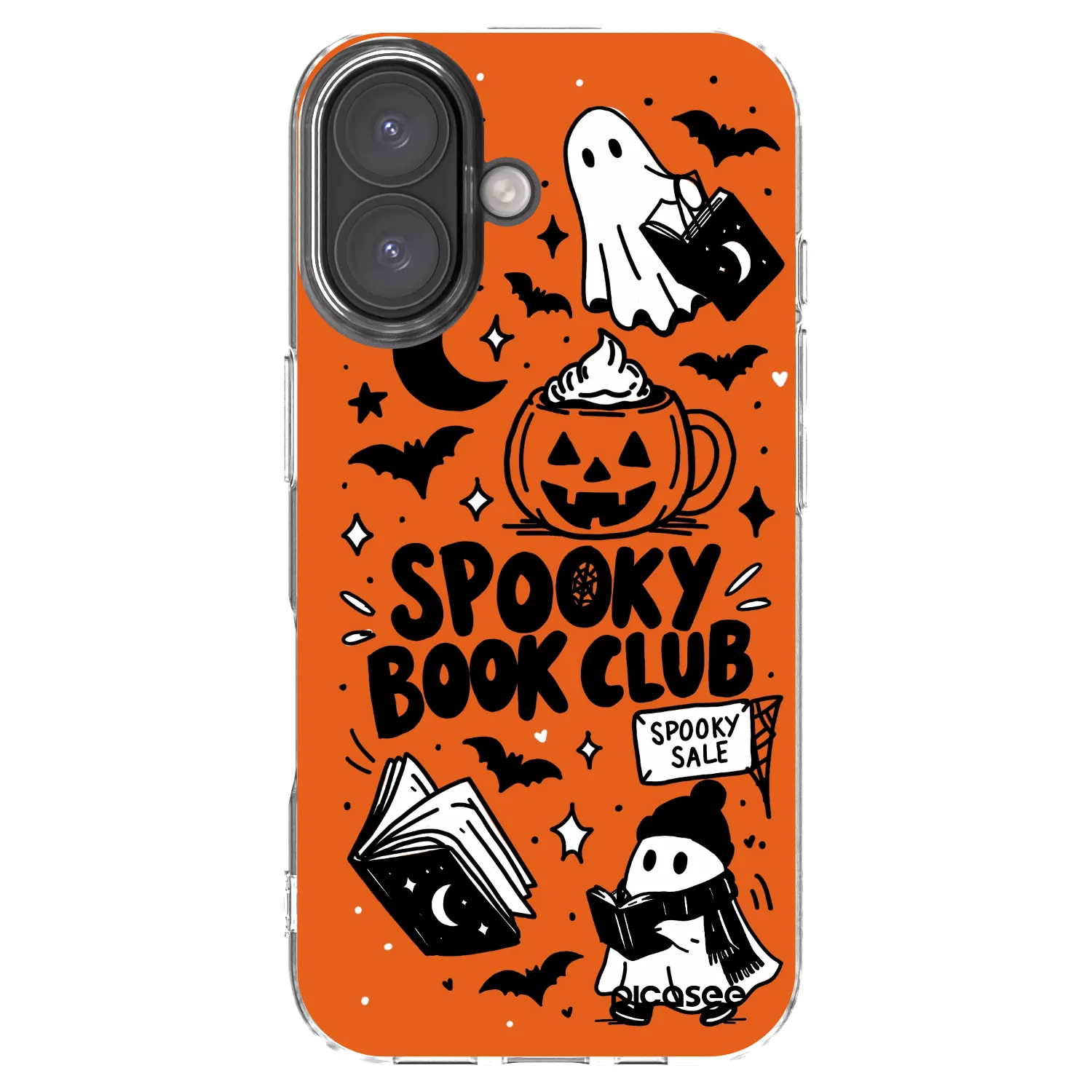 Picasee husă transparentă din silicon pentru Apple iPhone 16 - Spooky book club