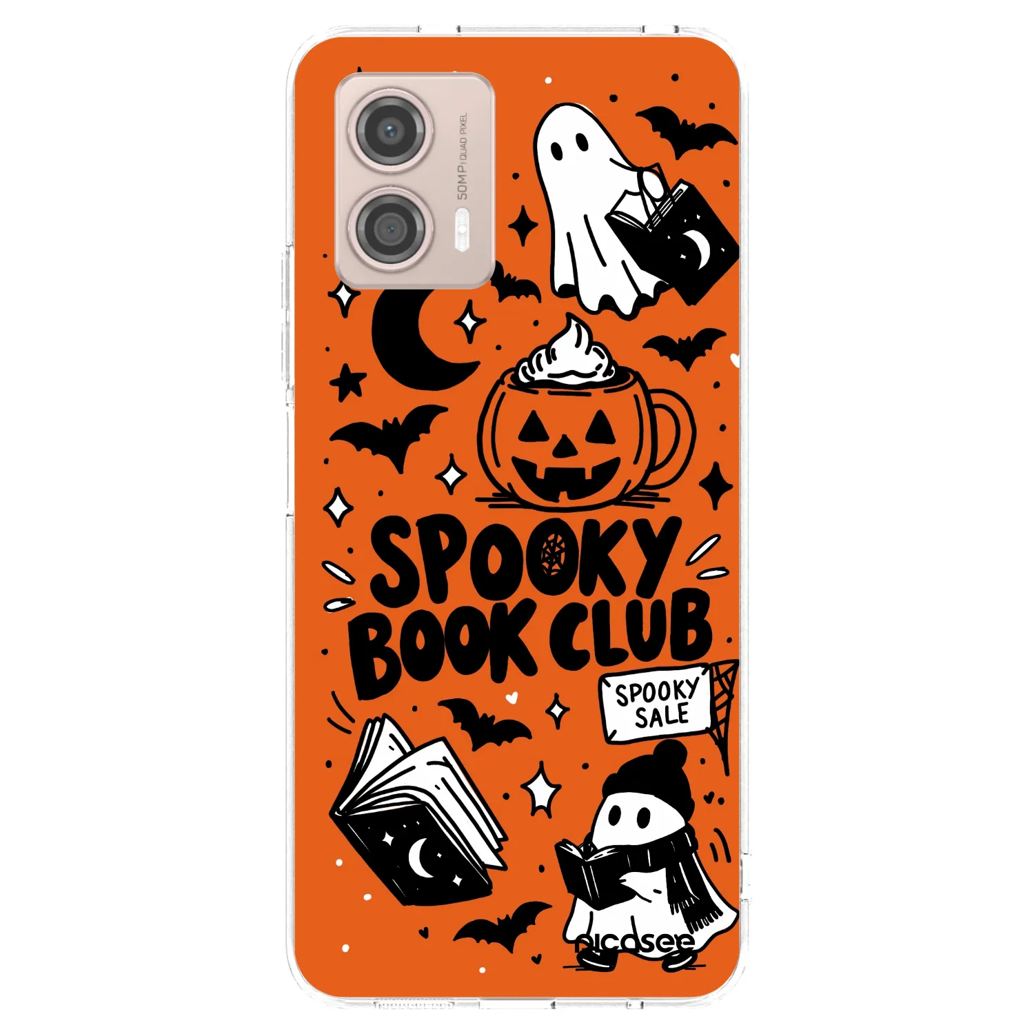 Picasee husă transparentă din silicon pentru Motorola Moto G53 5G - Spooky book club