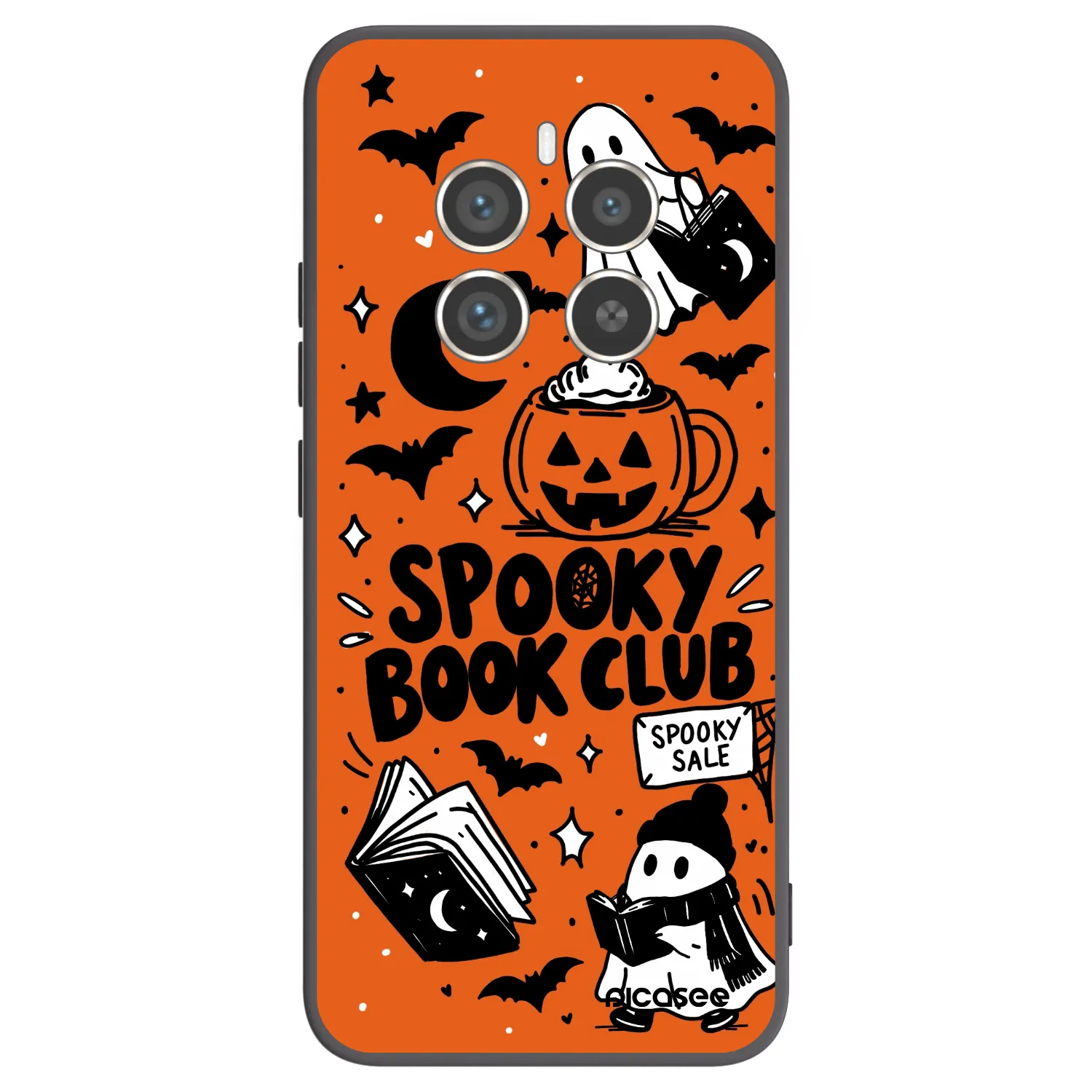 Picasee husă neagră din silicon pentru Realme 12 Pro 5G - Spooky book club