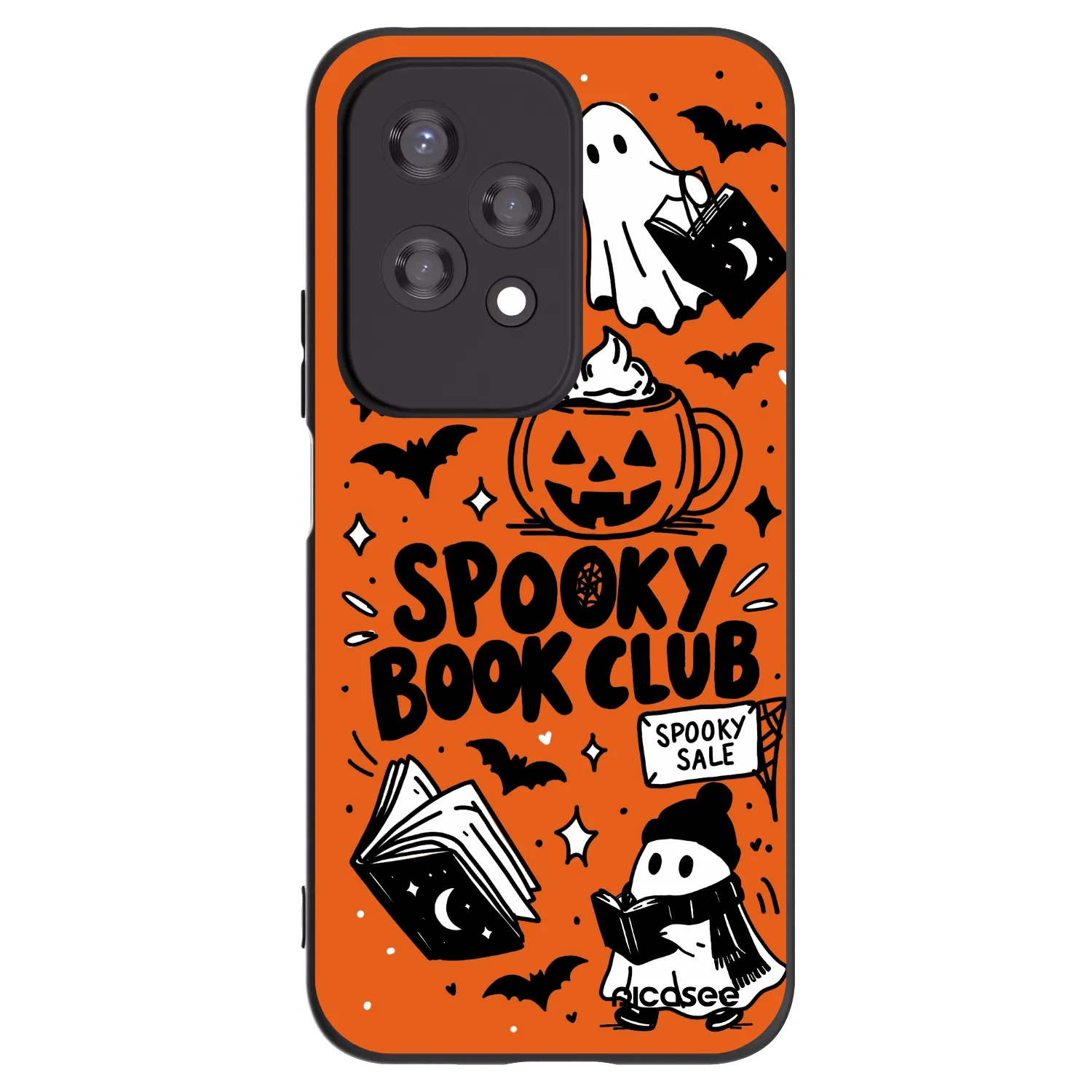 Picasee husă neagră din silicon pentru Honor 200 Lite - Spooky book club